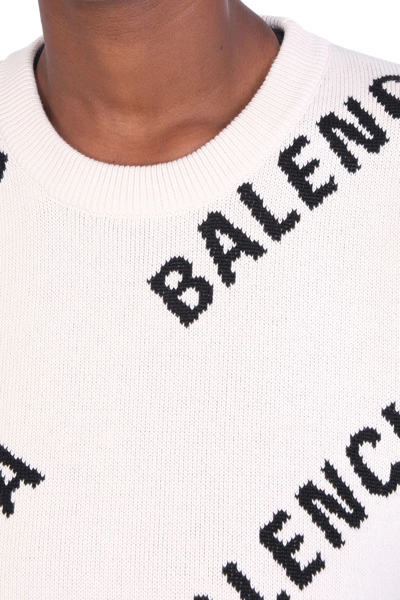 Knitwear in white cotton - Image 5