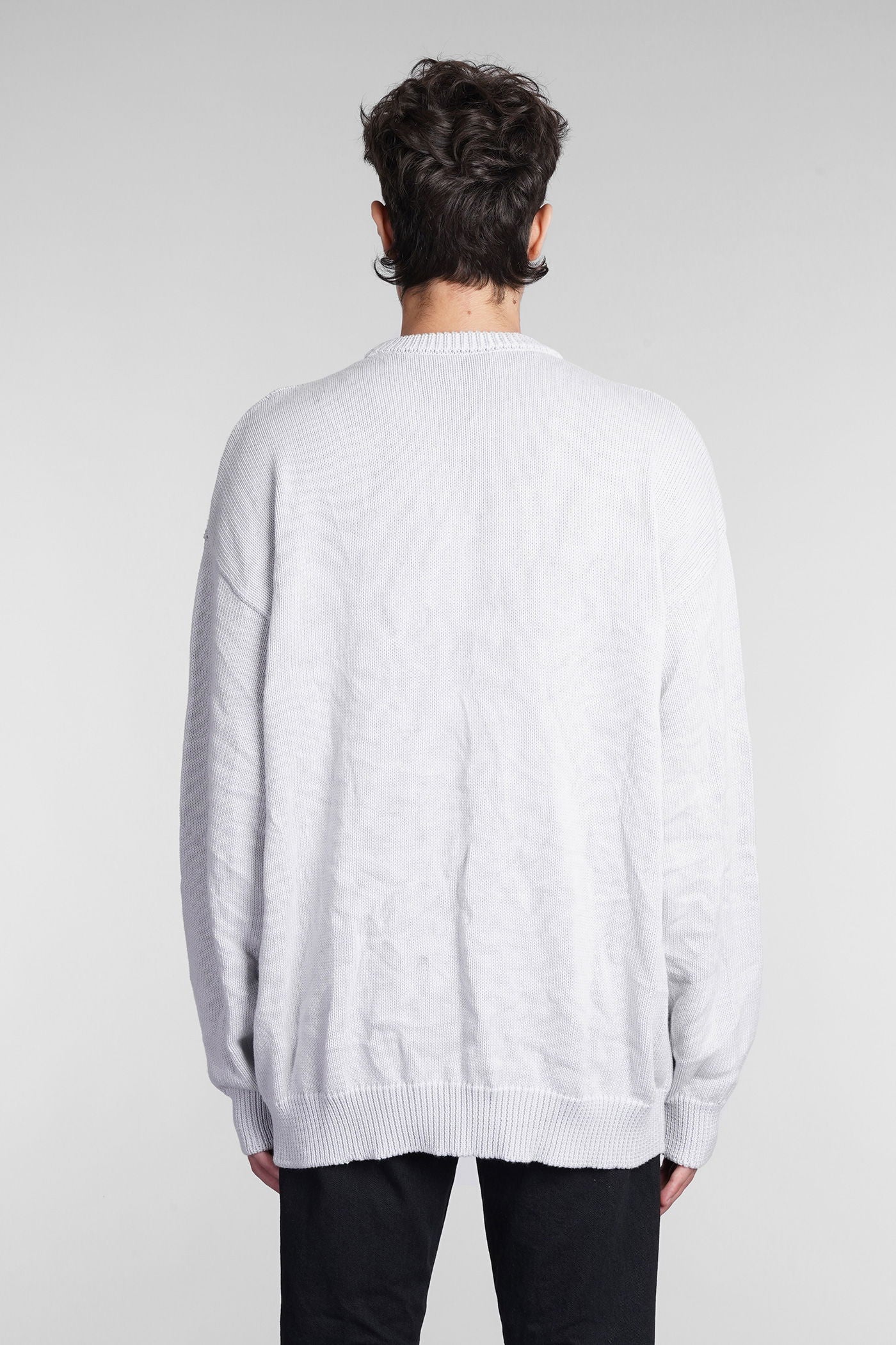Knitwear in white cotton - Image 3