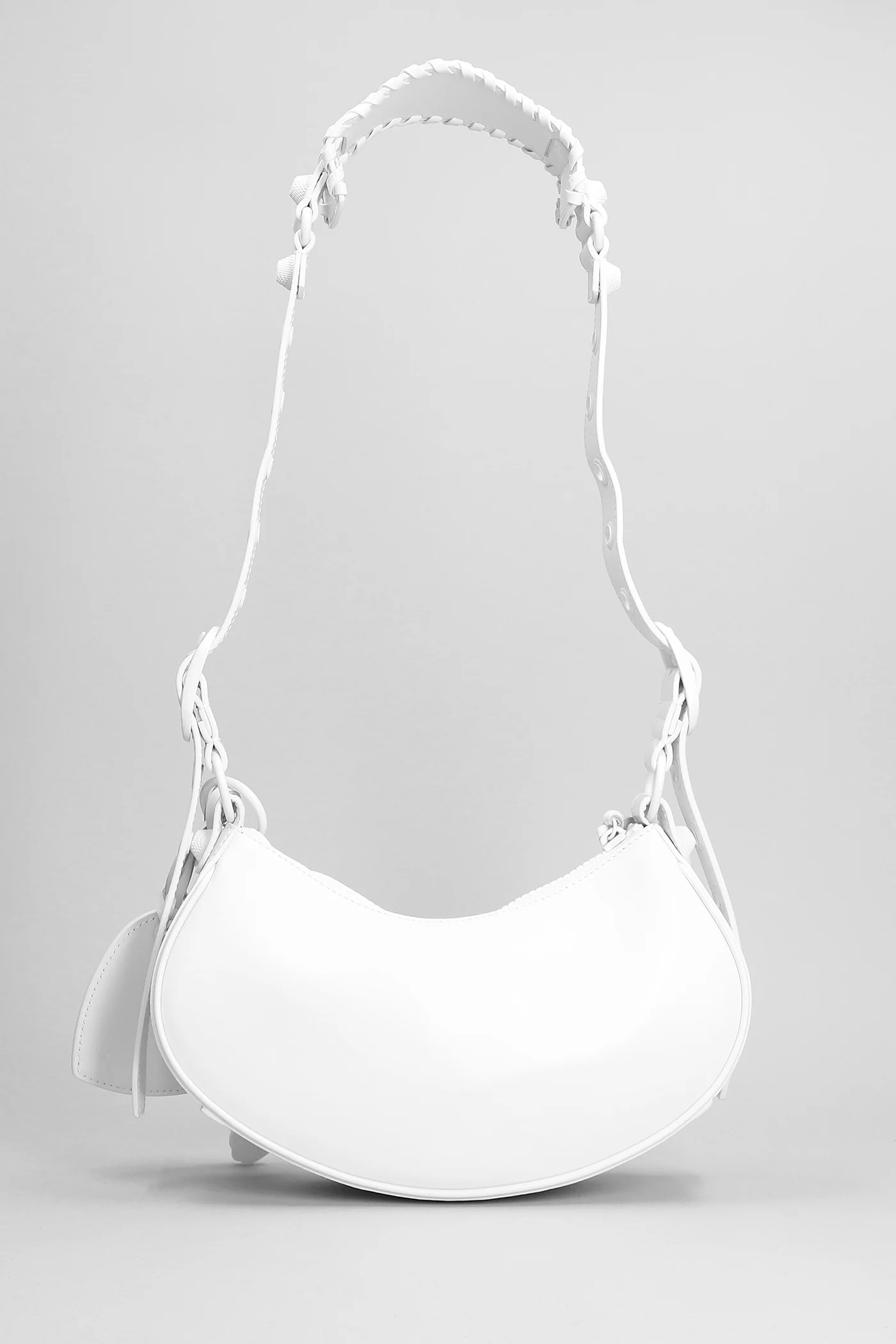 Le cagole sho xs Shoulder bag in white leather - Image 4