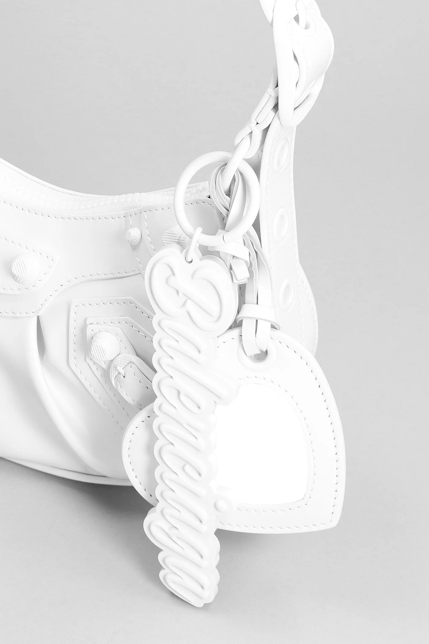 Le cagole sho xs Shoulder bag in white leather - Image 5
