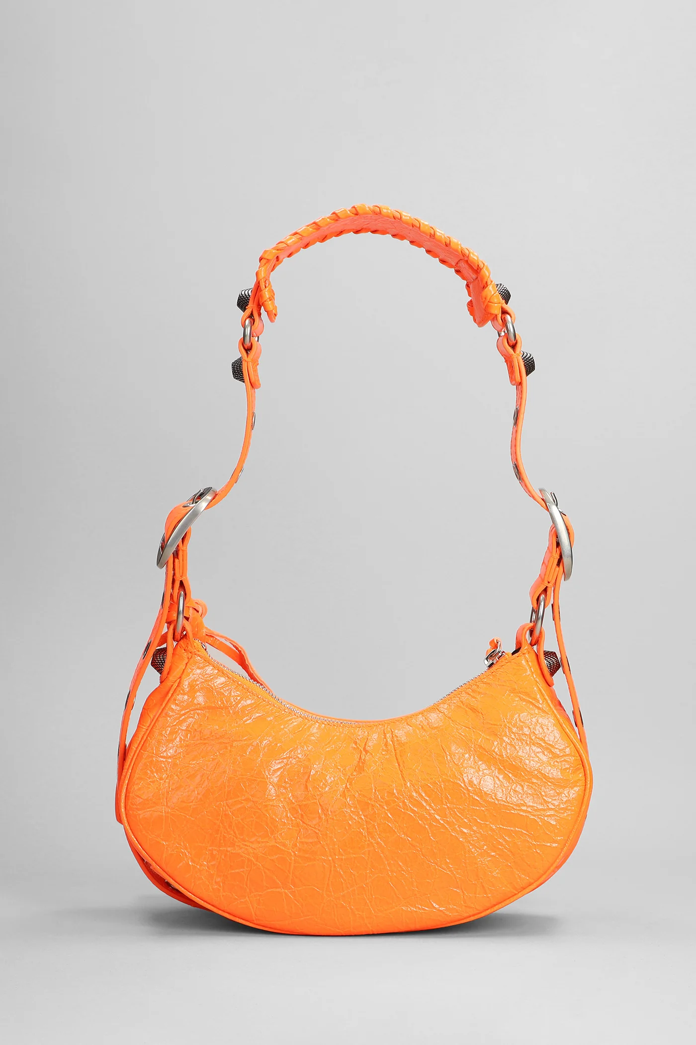 Le cagole xs Shoulder bag in orange leather - Image 3