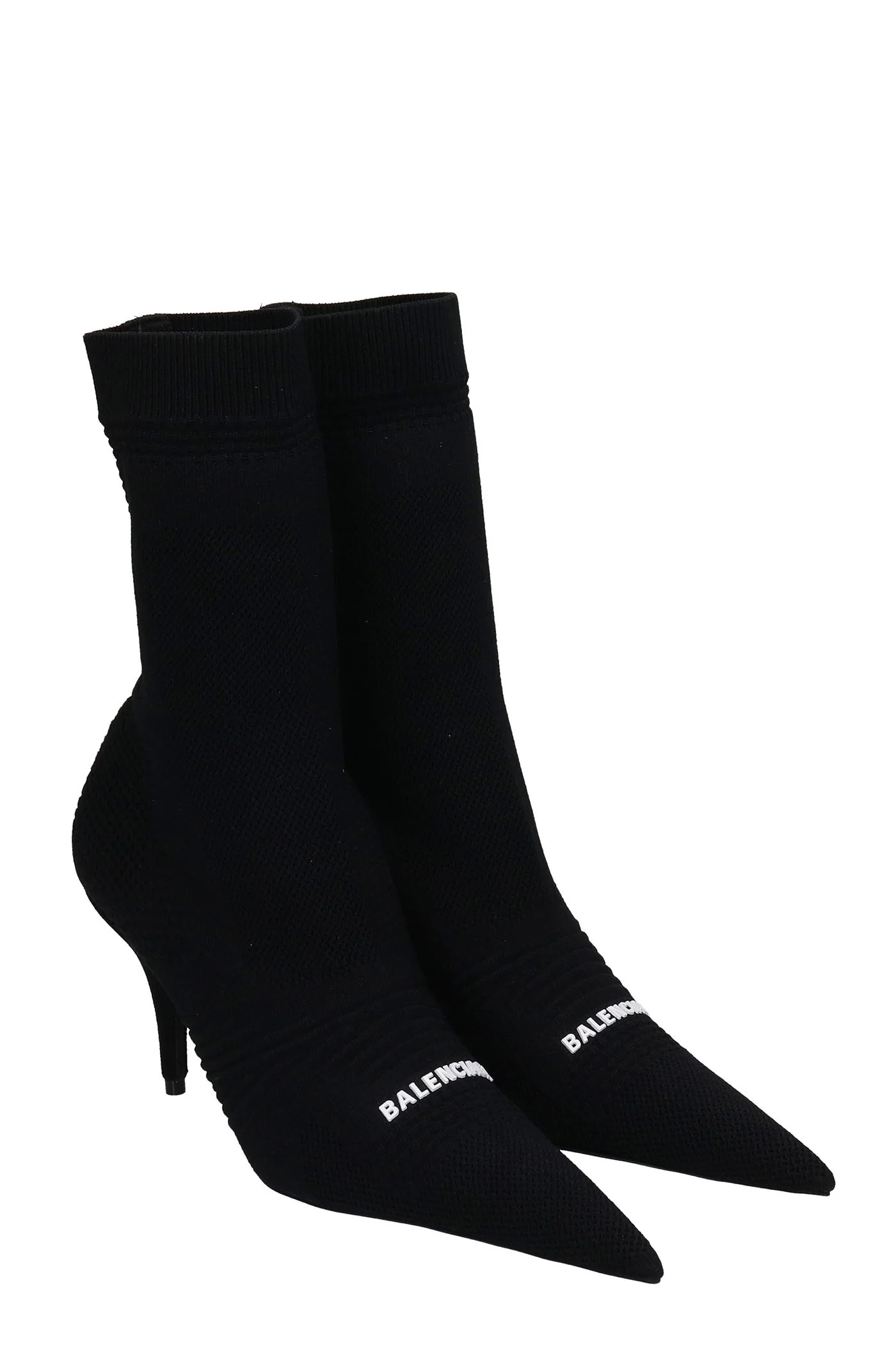 low heels Ankle boots in black synthetic fibers - Image 2
