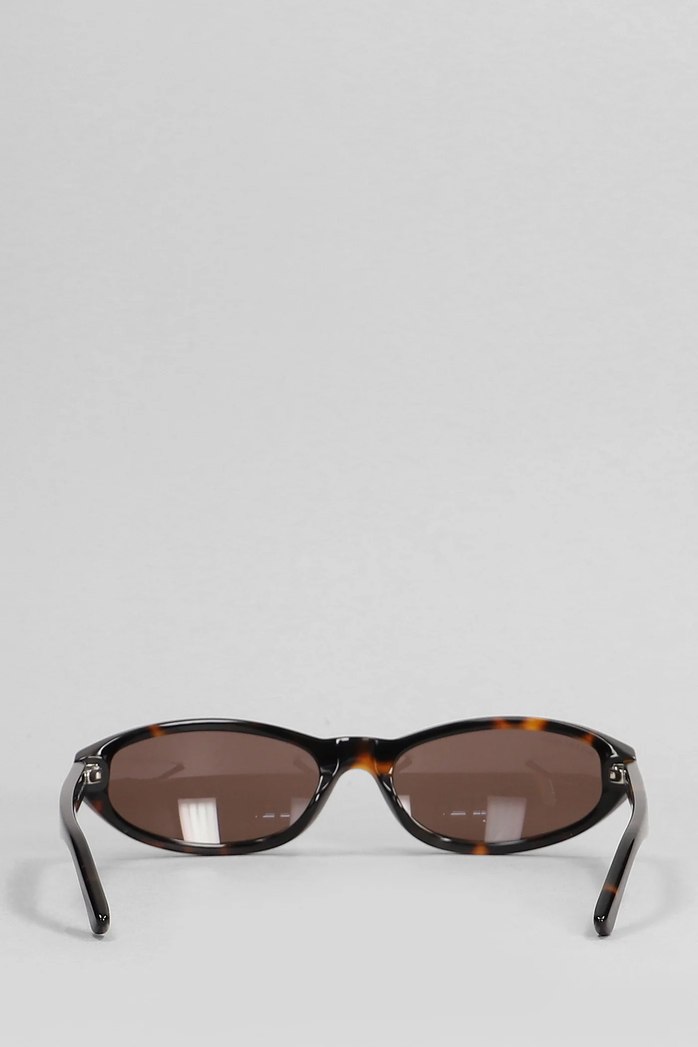 Neo round Sunglasses in brown acetate - Image 3