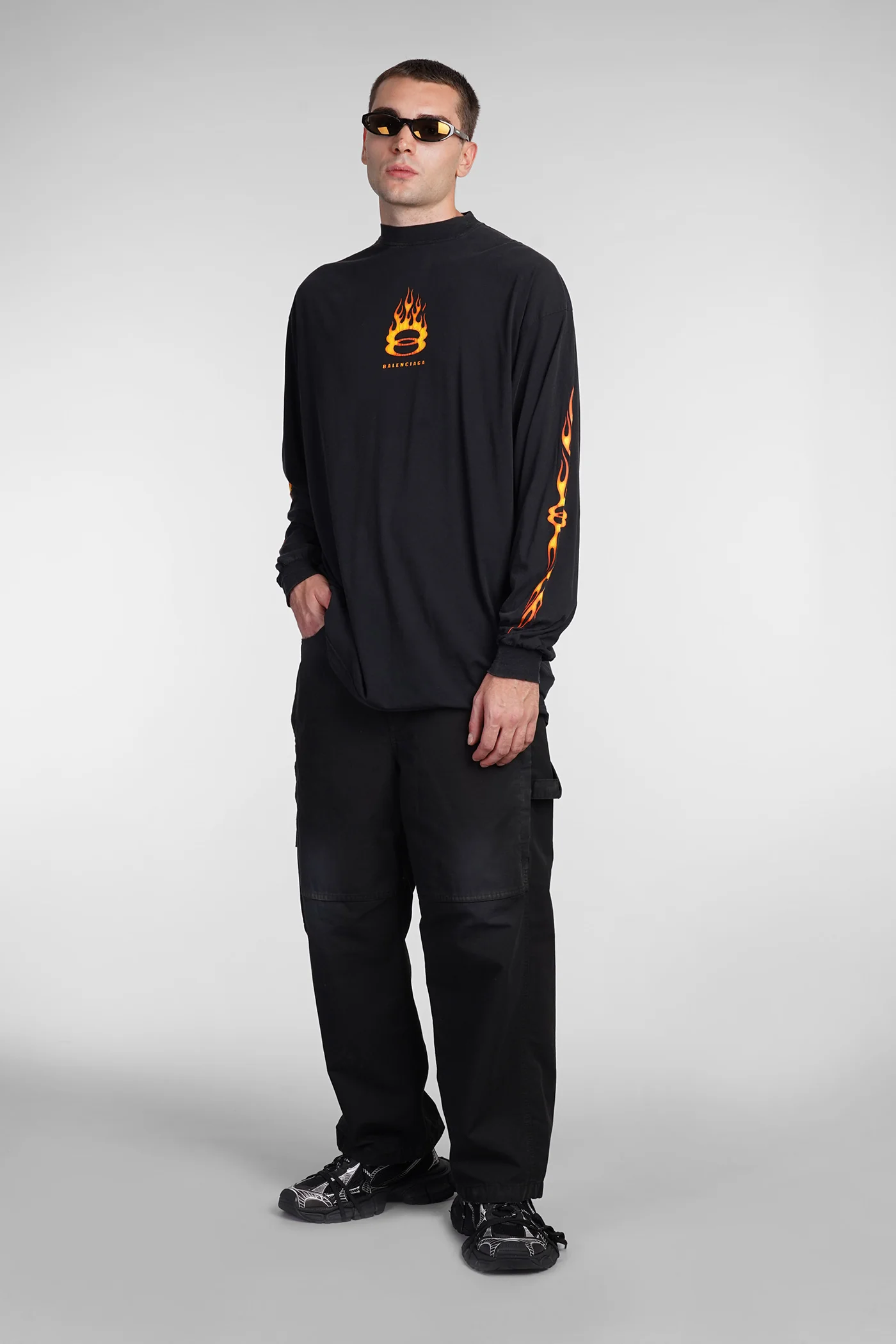 Pants in black cotton - Image 2