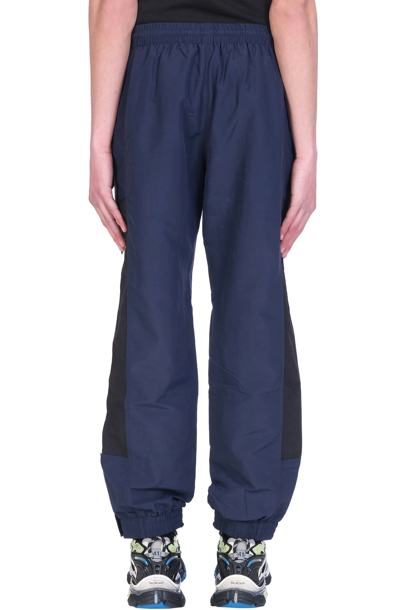 Pants in blue polyamide - Image 3