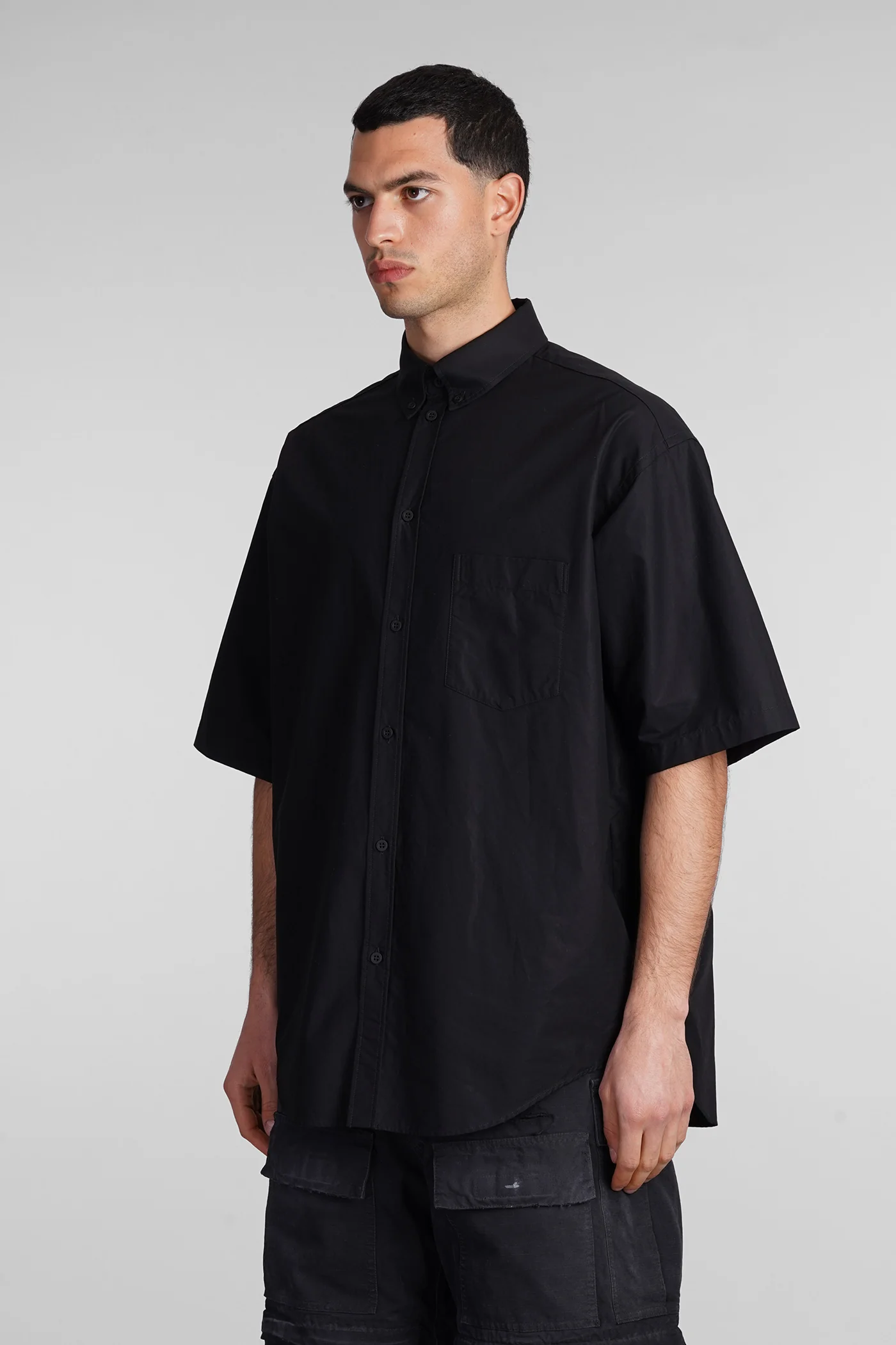 Shirt in black cotton - Image 4