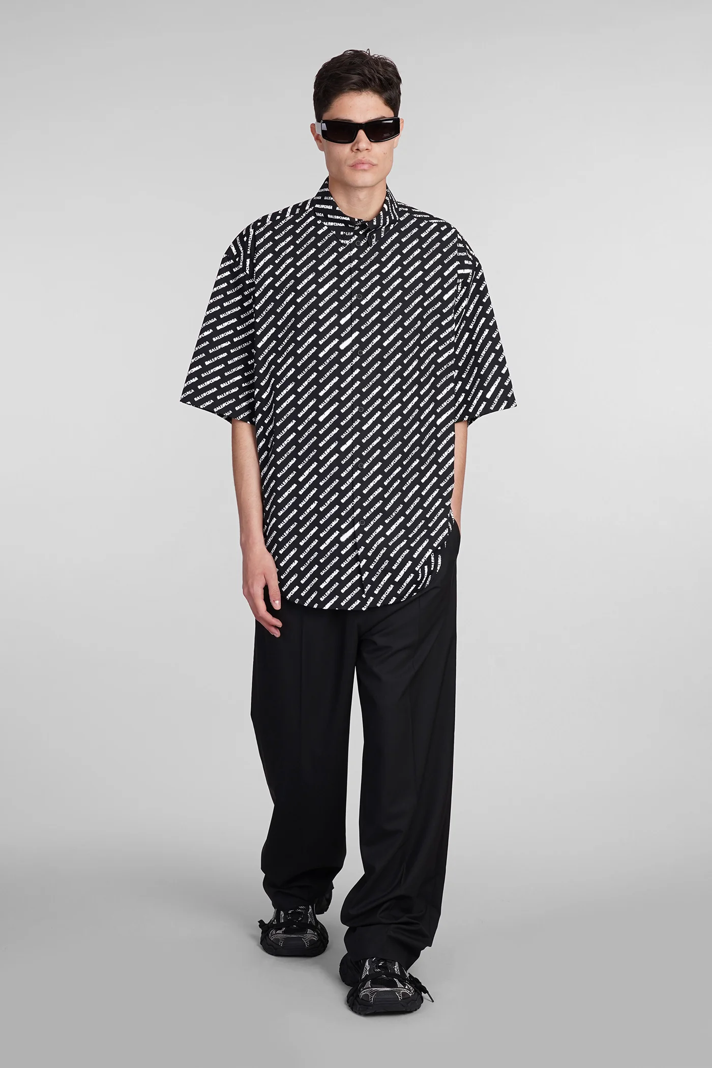 Shirt in black cotton - Image 2