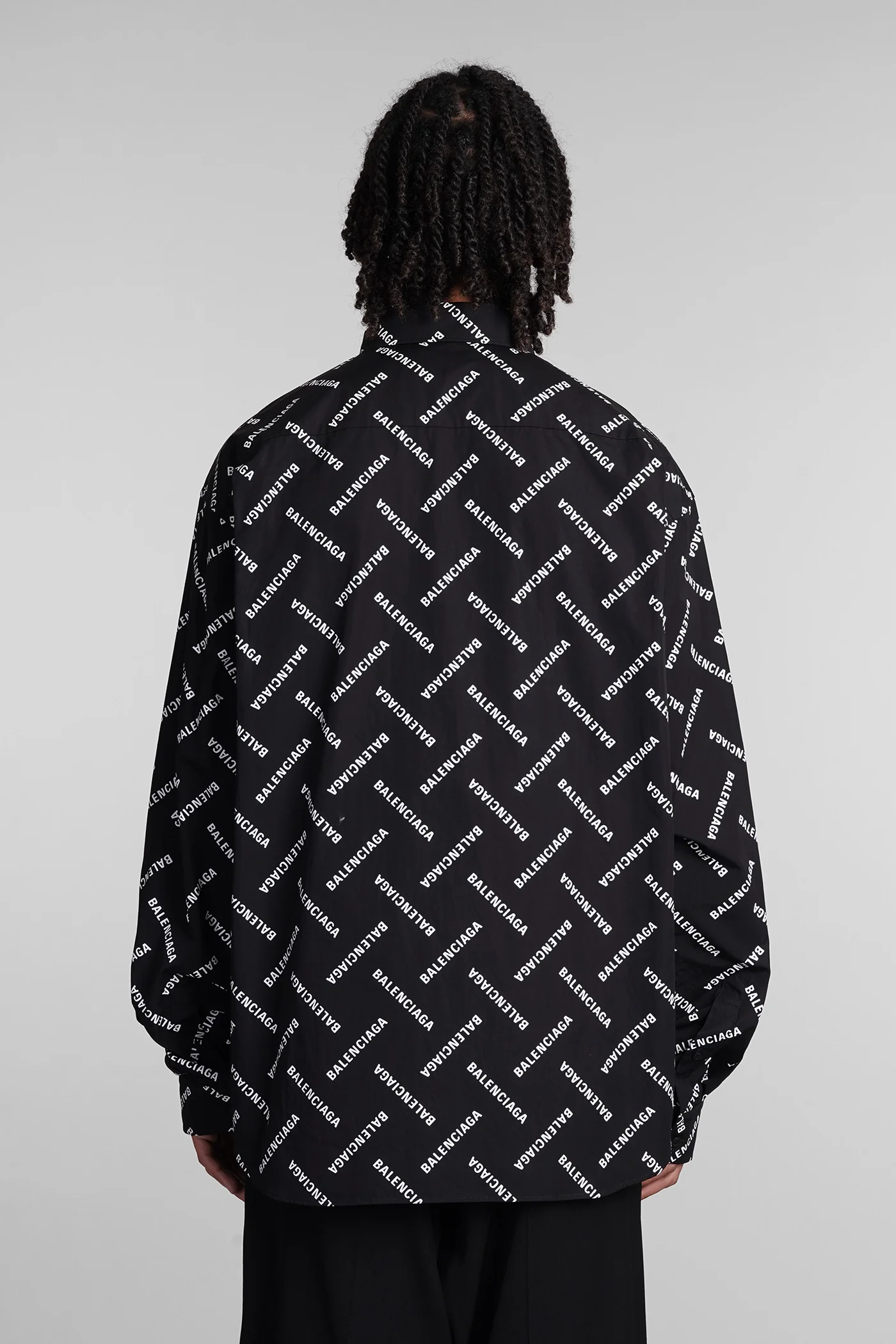 Shirt in black cotton - Image 3