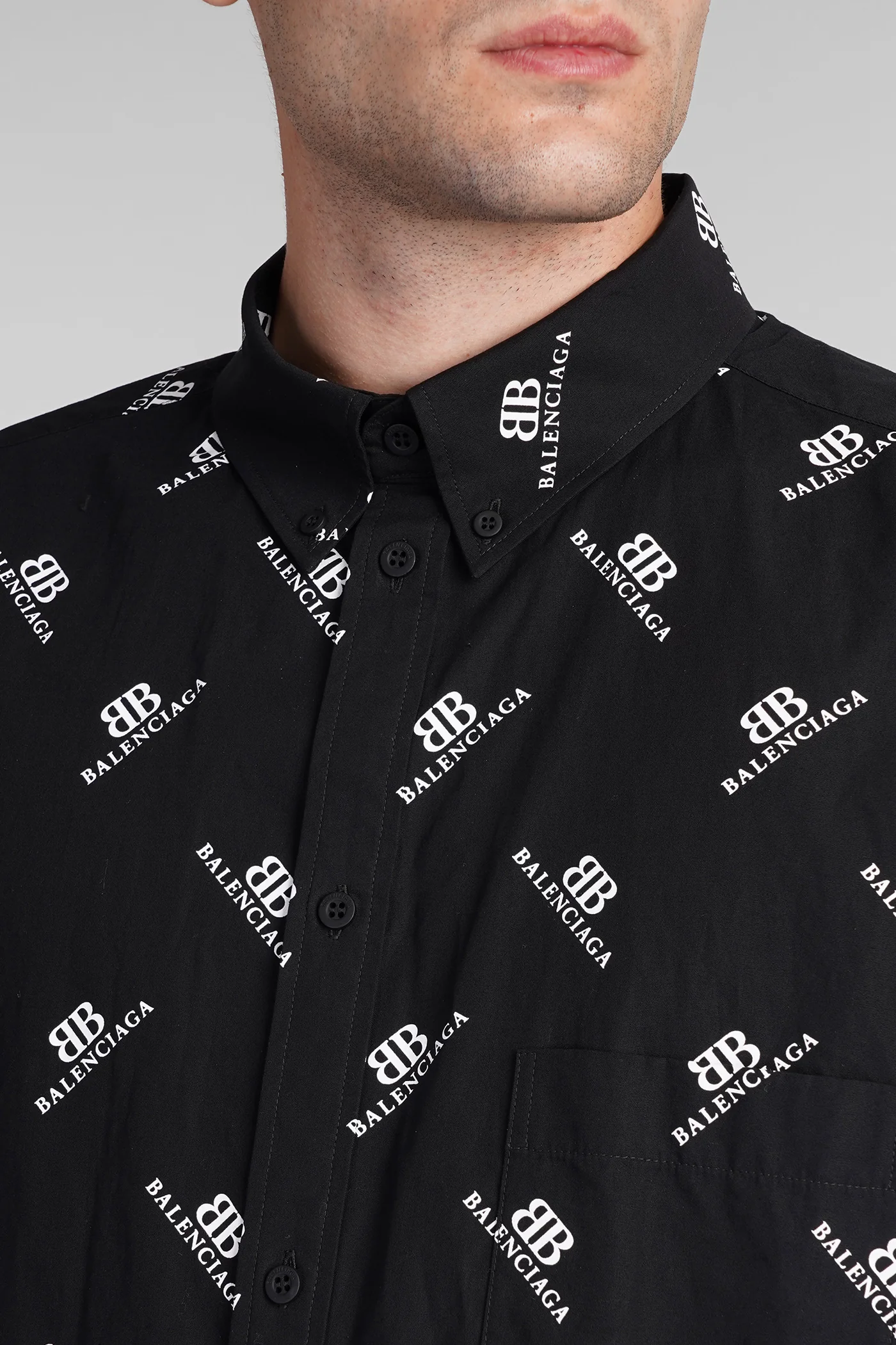 Shirt in black cotton - Image 5