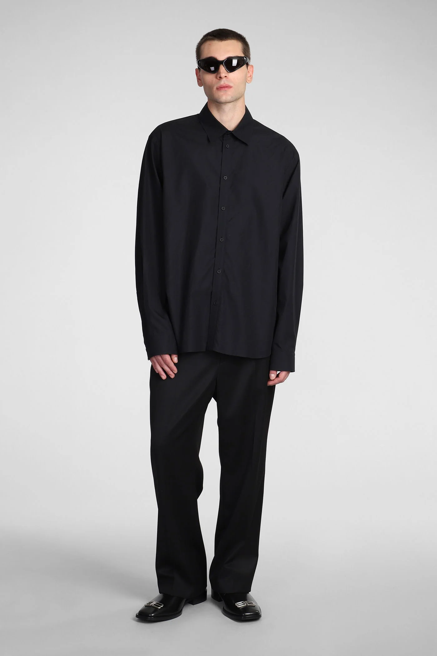 Shirt in black cotton - Image 2