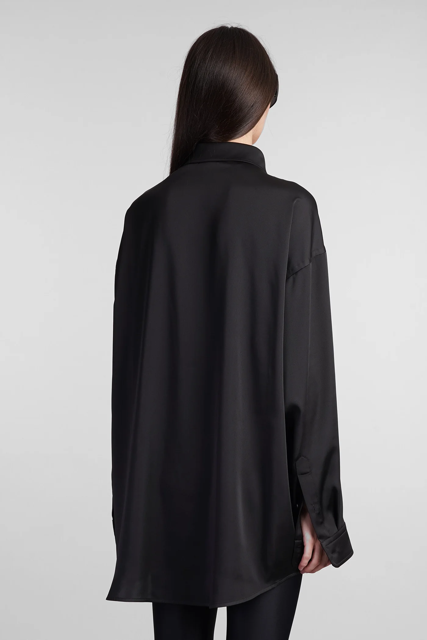 Shirt in black polyester - Image 3