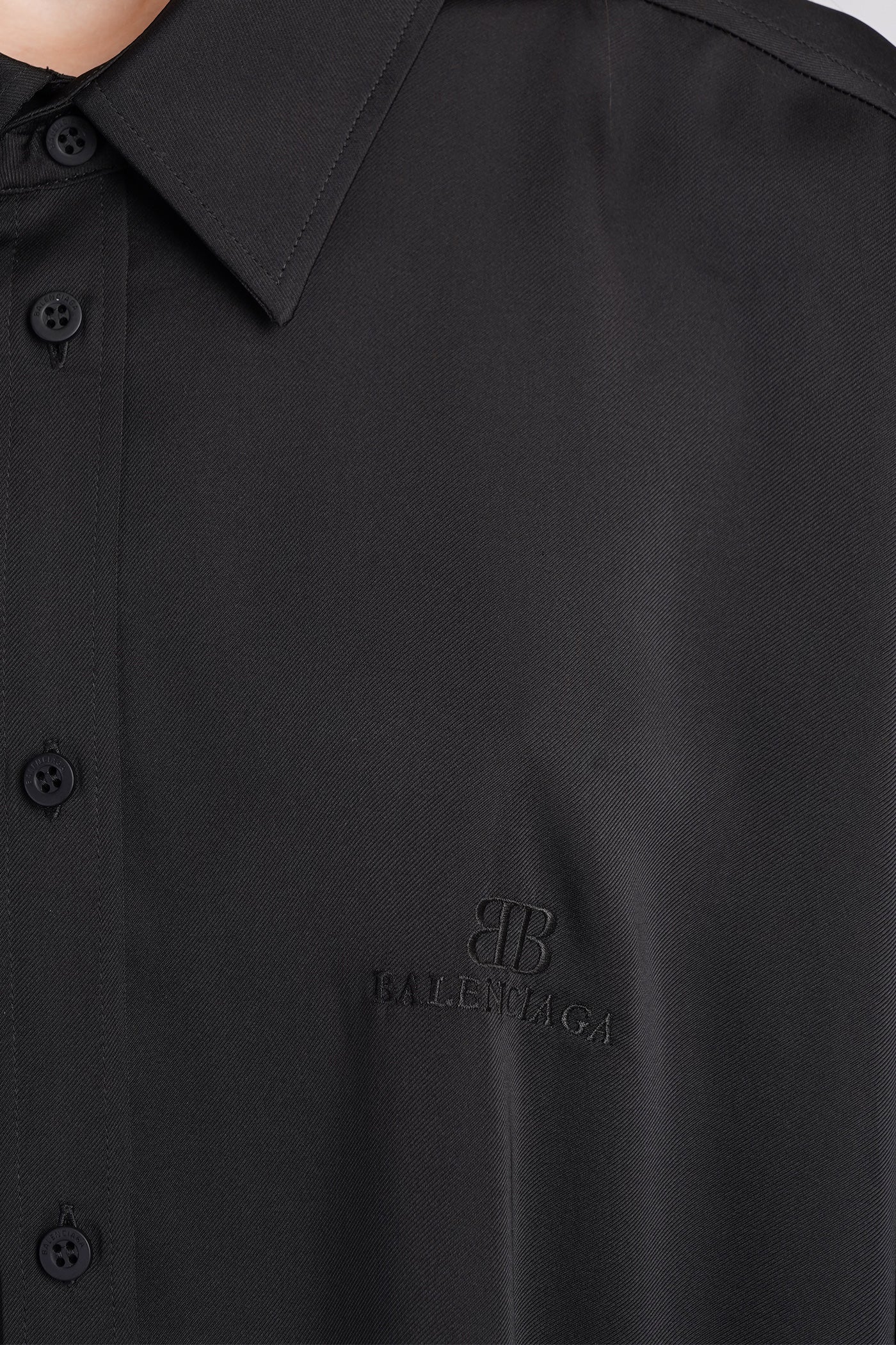 Shirt in black polyester - Image 5