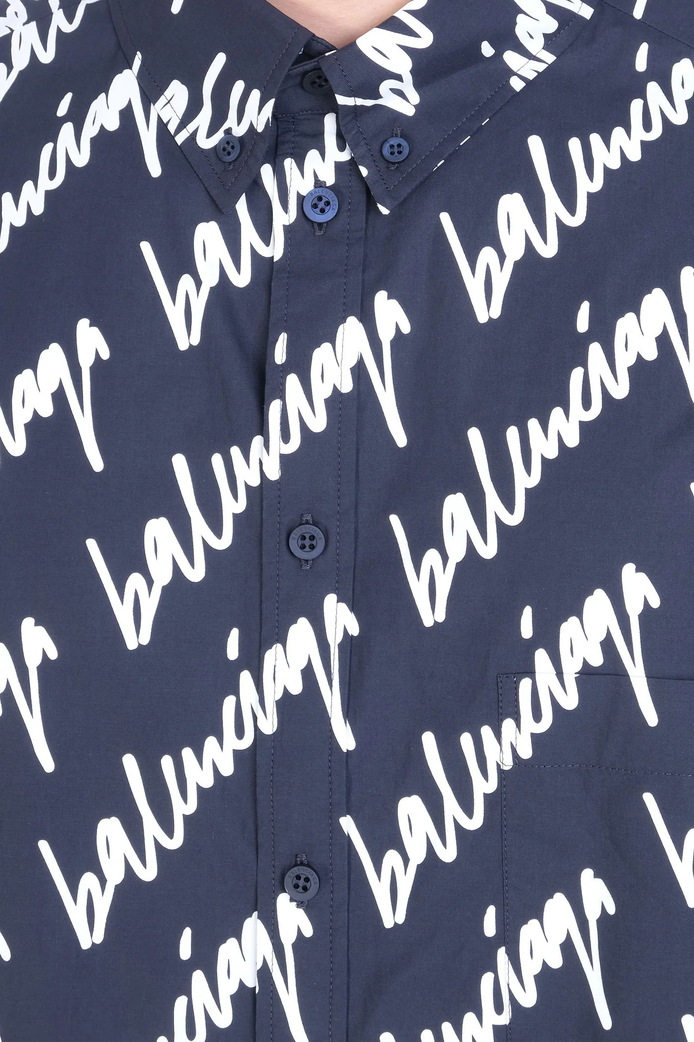 Shirt in blue cotton - Image 5