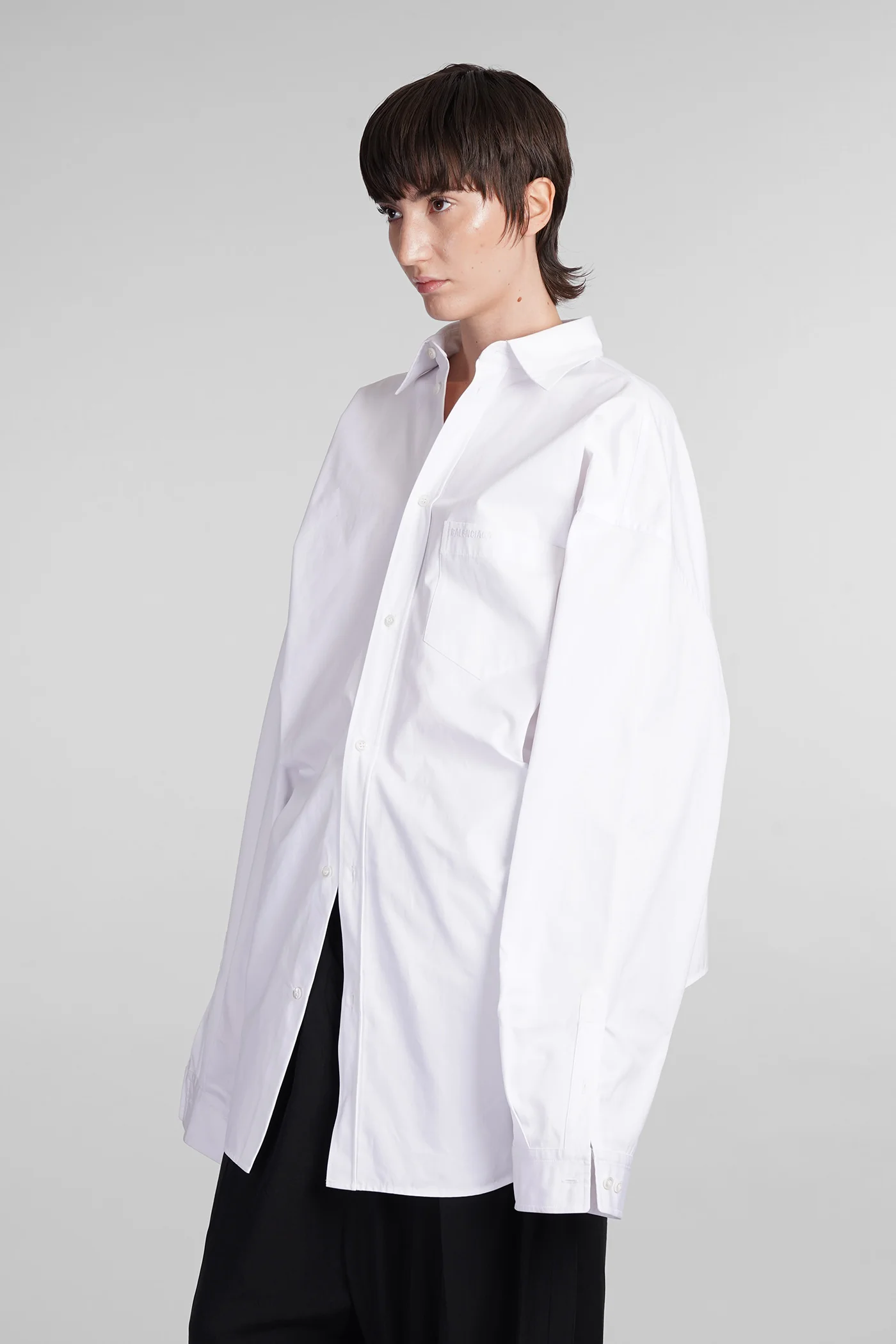 Shirt in white cotton - Image 4