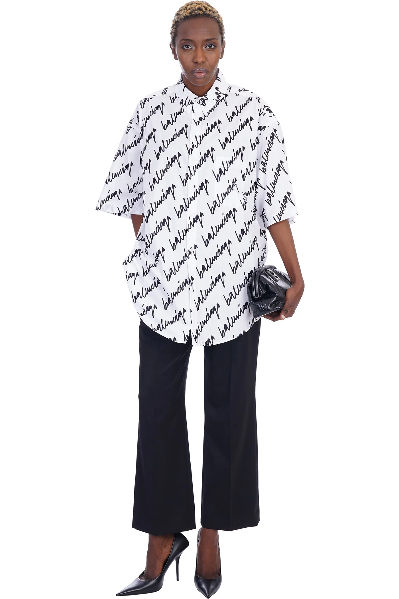 Shirt in white synthetic fibers - Image 2