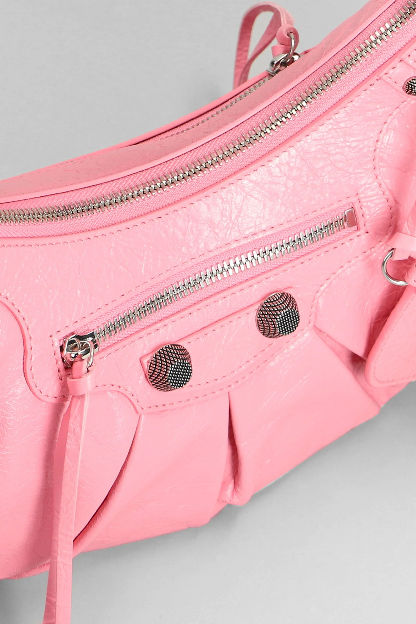 Shoulder bag in rose-pink leather - Image 4