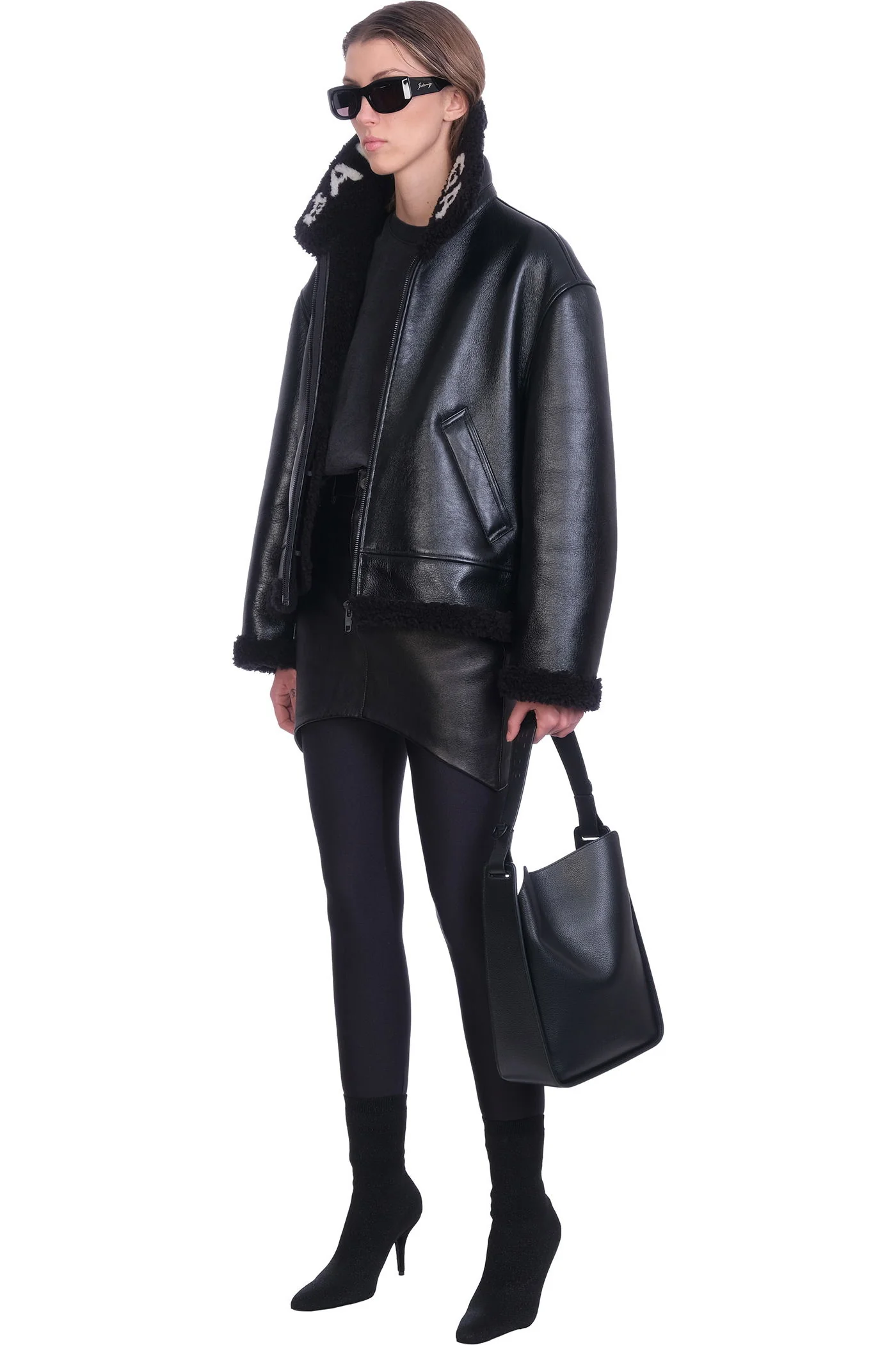 Skirt in black leather - Image 2