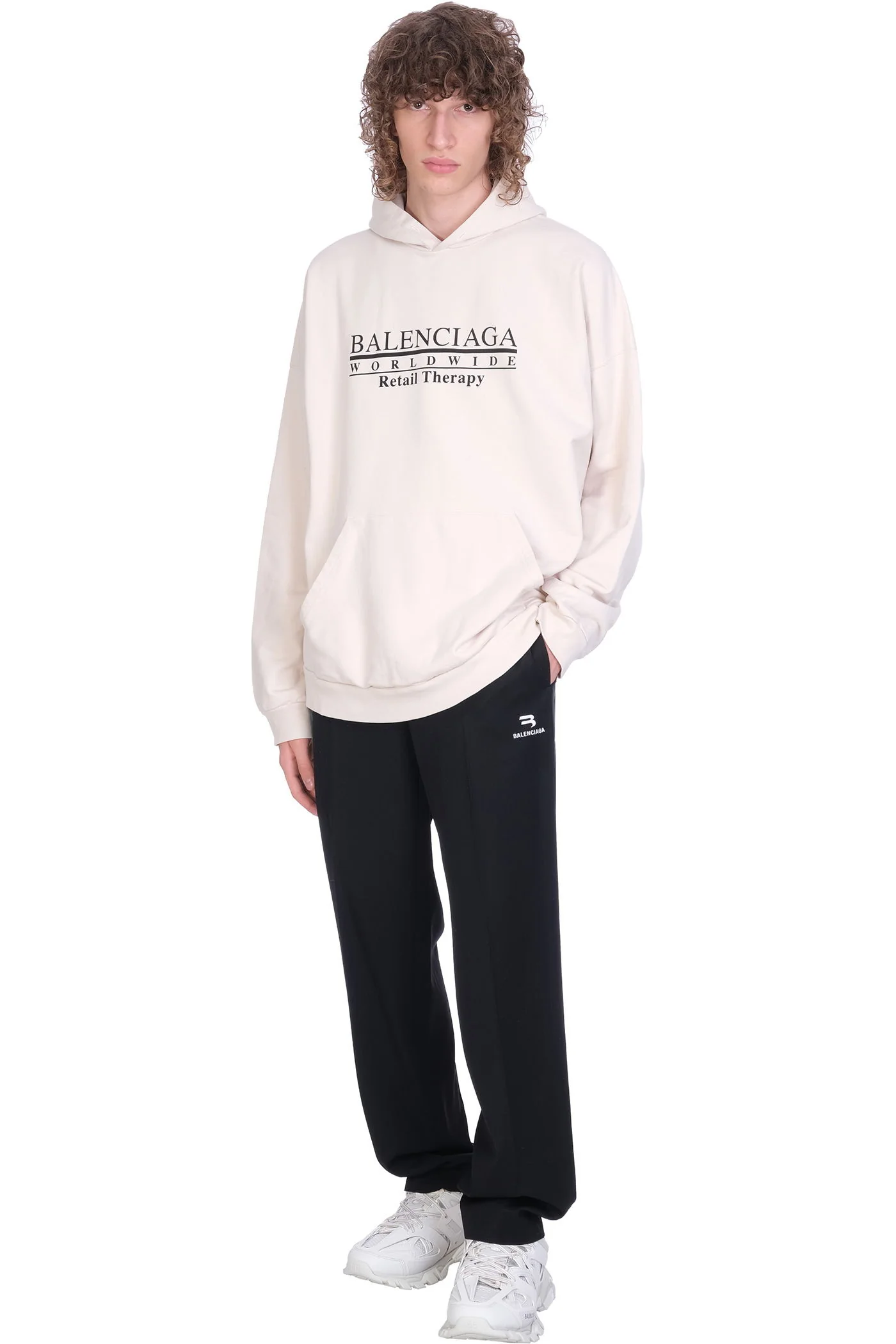 Sweatshirt in beige cotton - Image 2