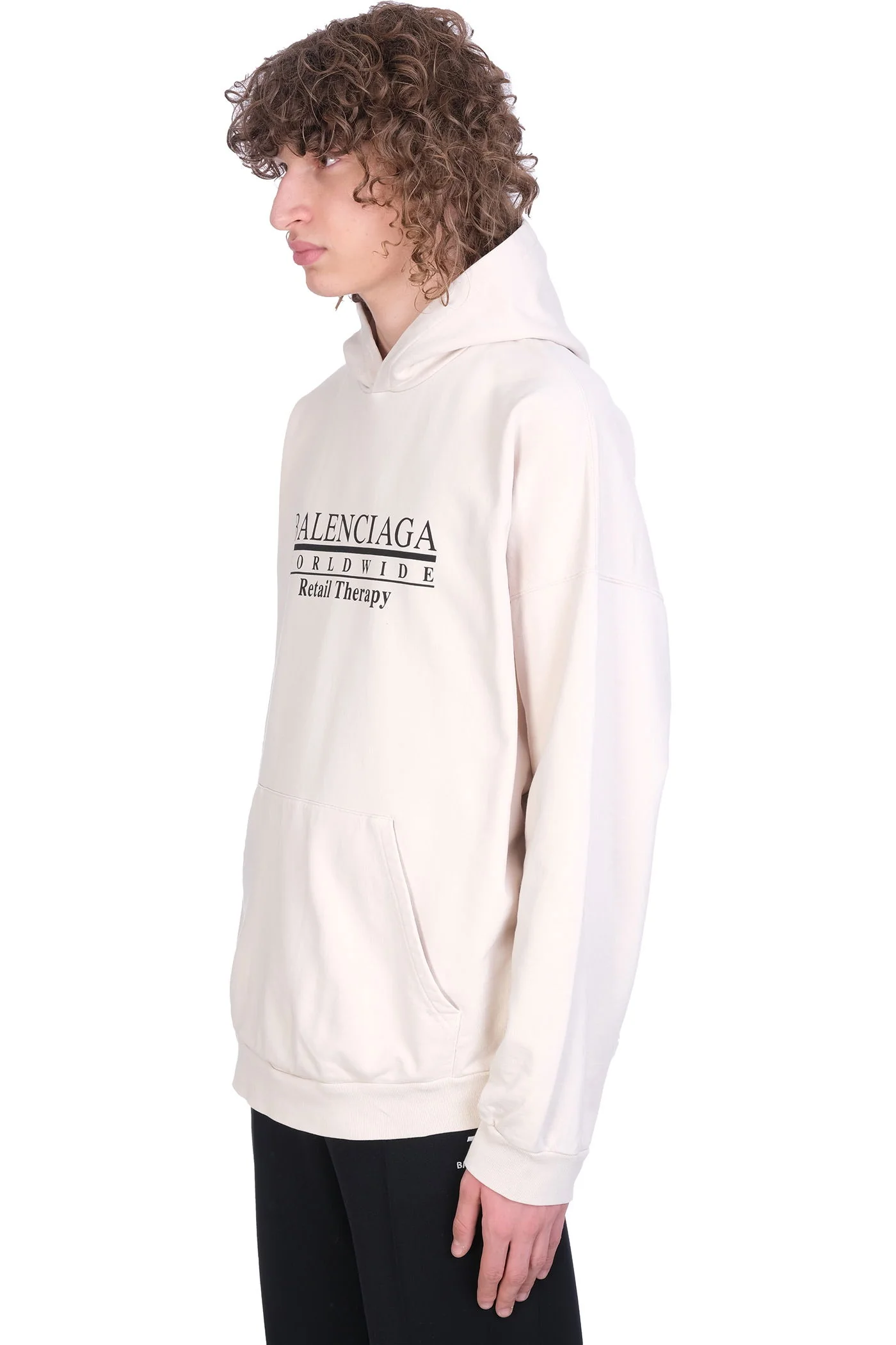 Sweatshirt in beige cotton - Image 4