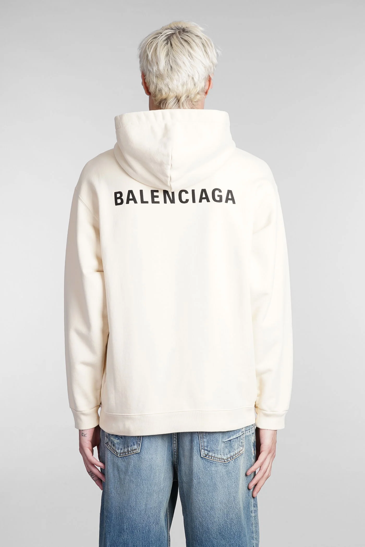Sweatshirt in beige cotton - Image 3