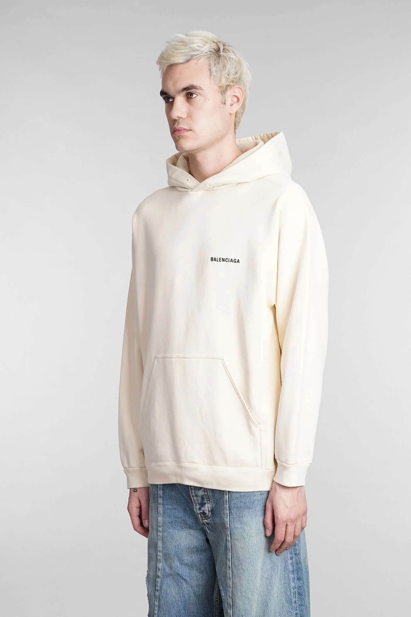 Sweatshirt in beige cotton - Image 4