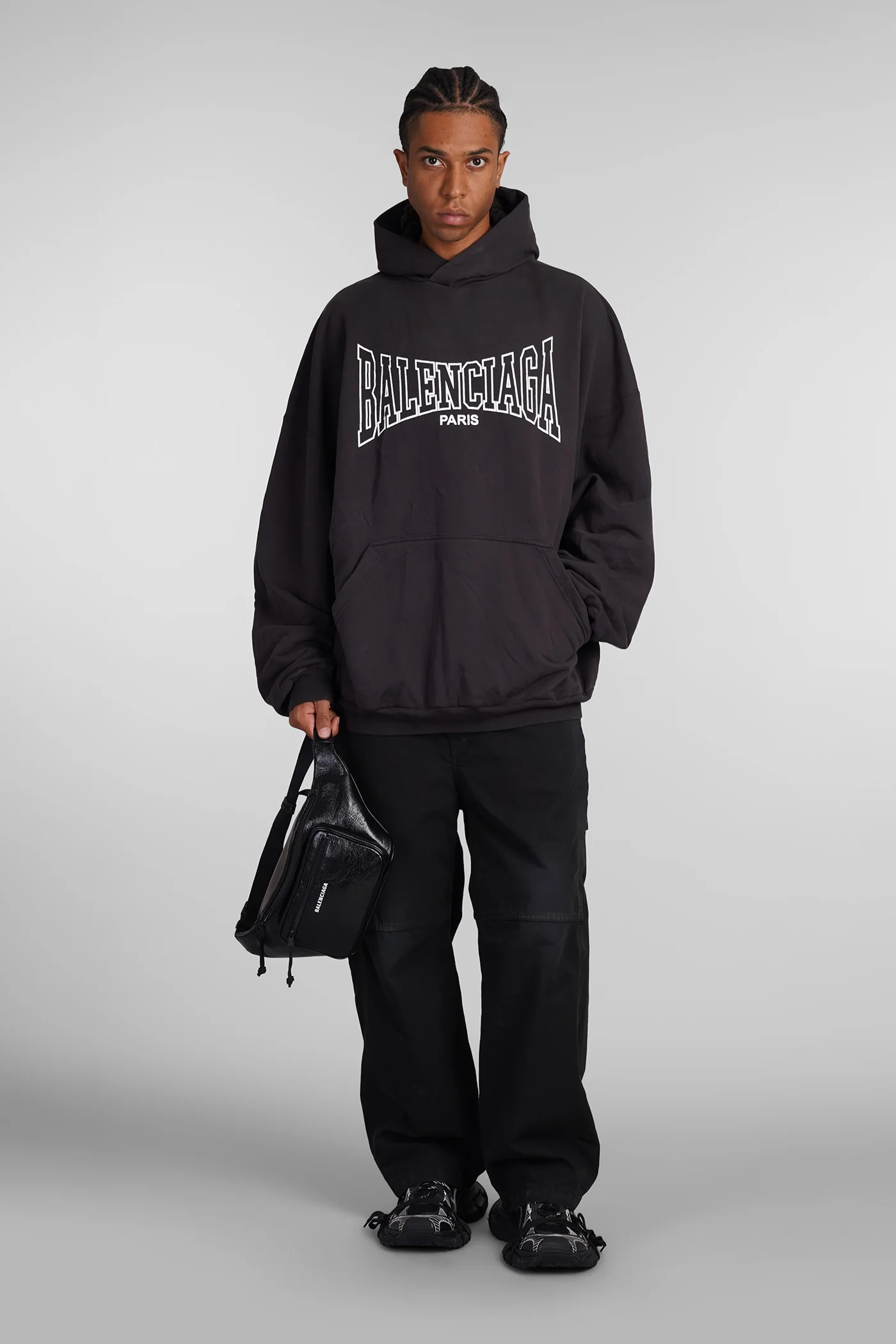 Sweatshirt in black cotton - Image 2