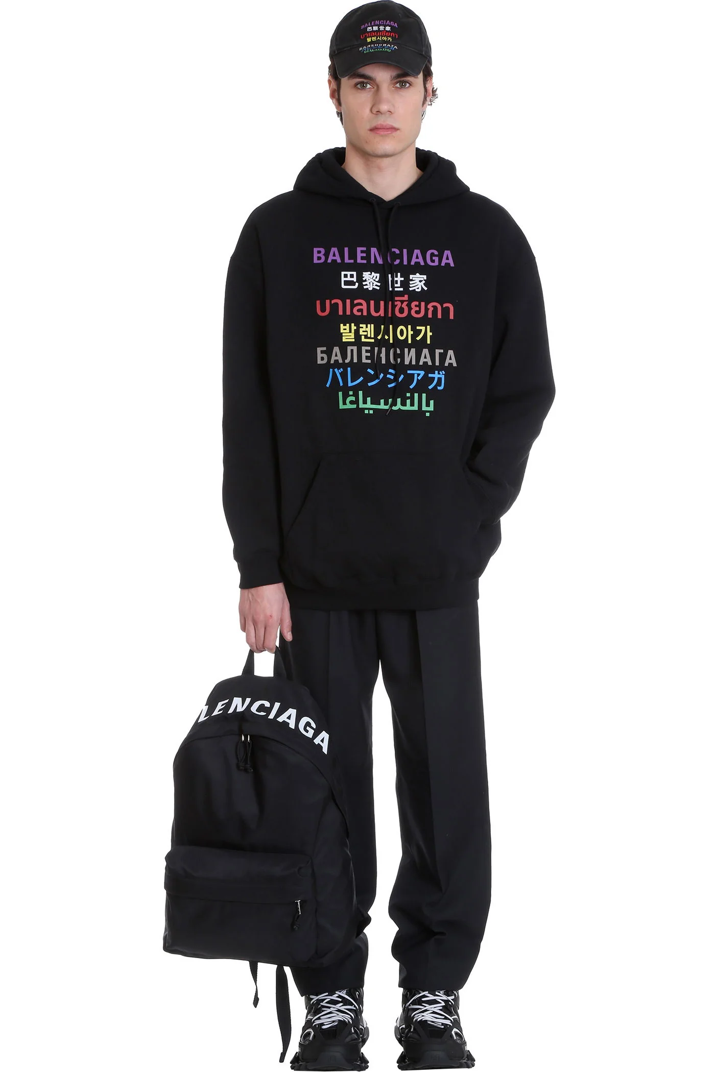 Sweatshirt in black cotton - Image 2