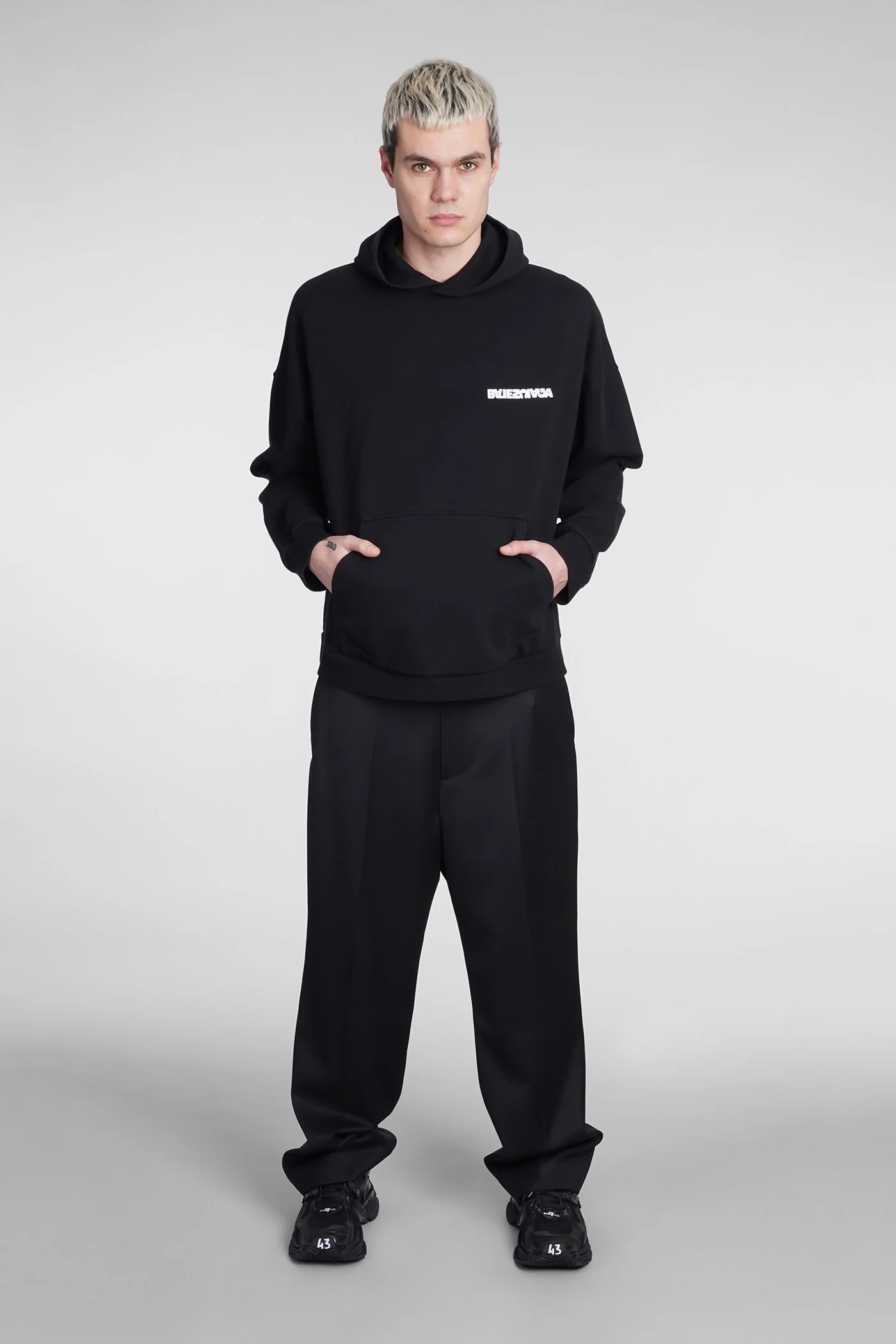 Sweatshirt in black cotton - Image 2
