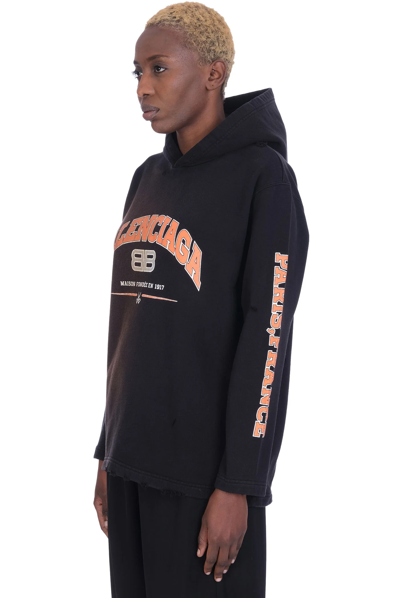Sweatshirt in black cotton - Image 4