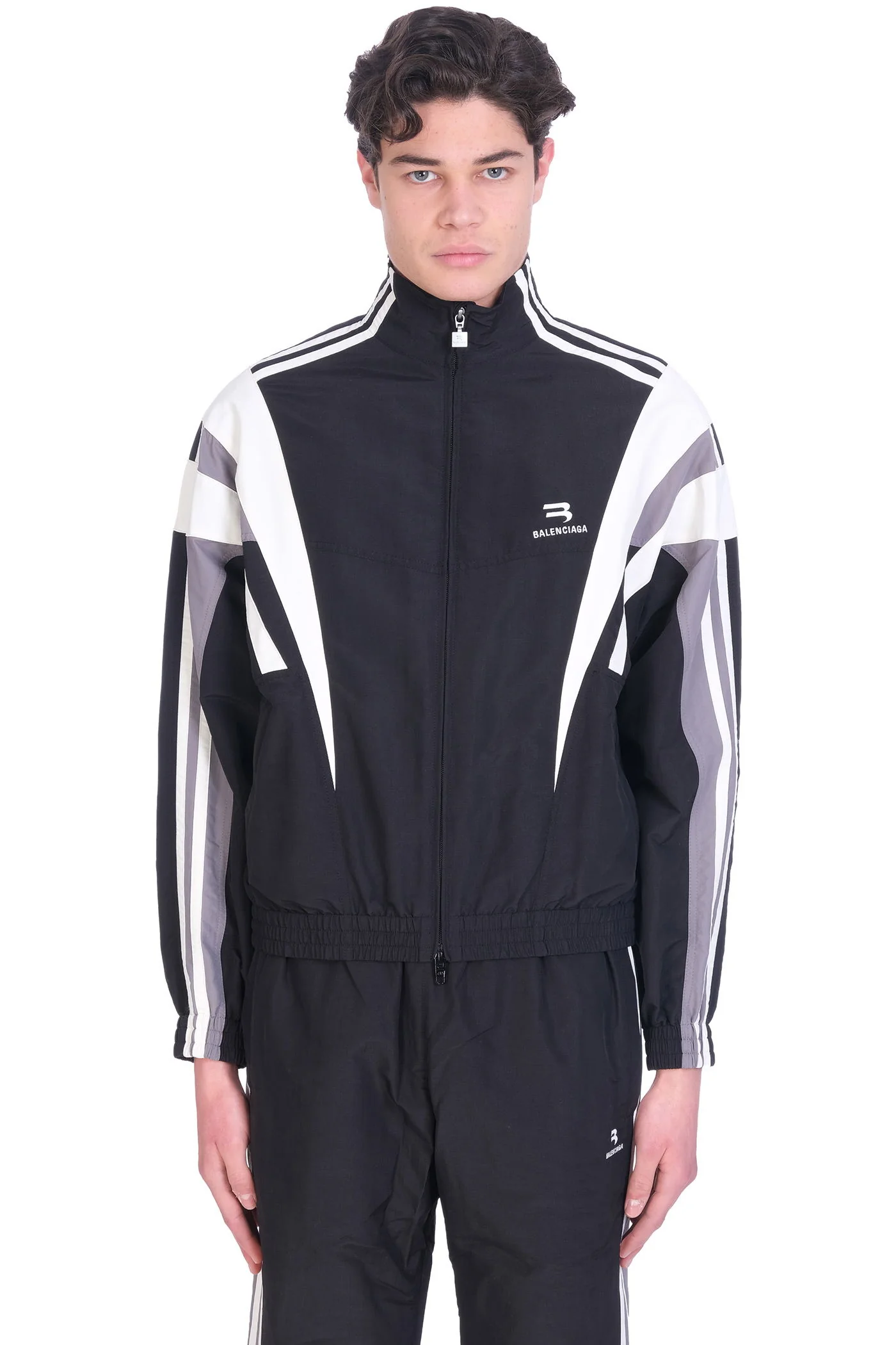 Sweatshirt in black polyamide