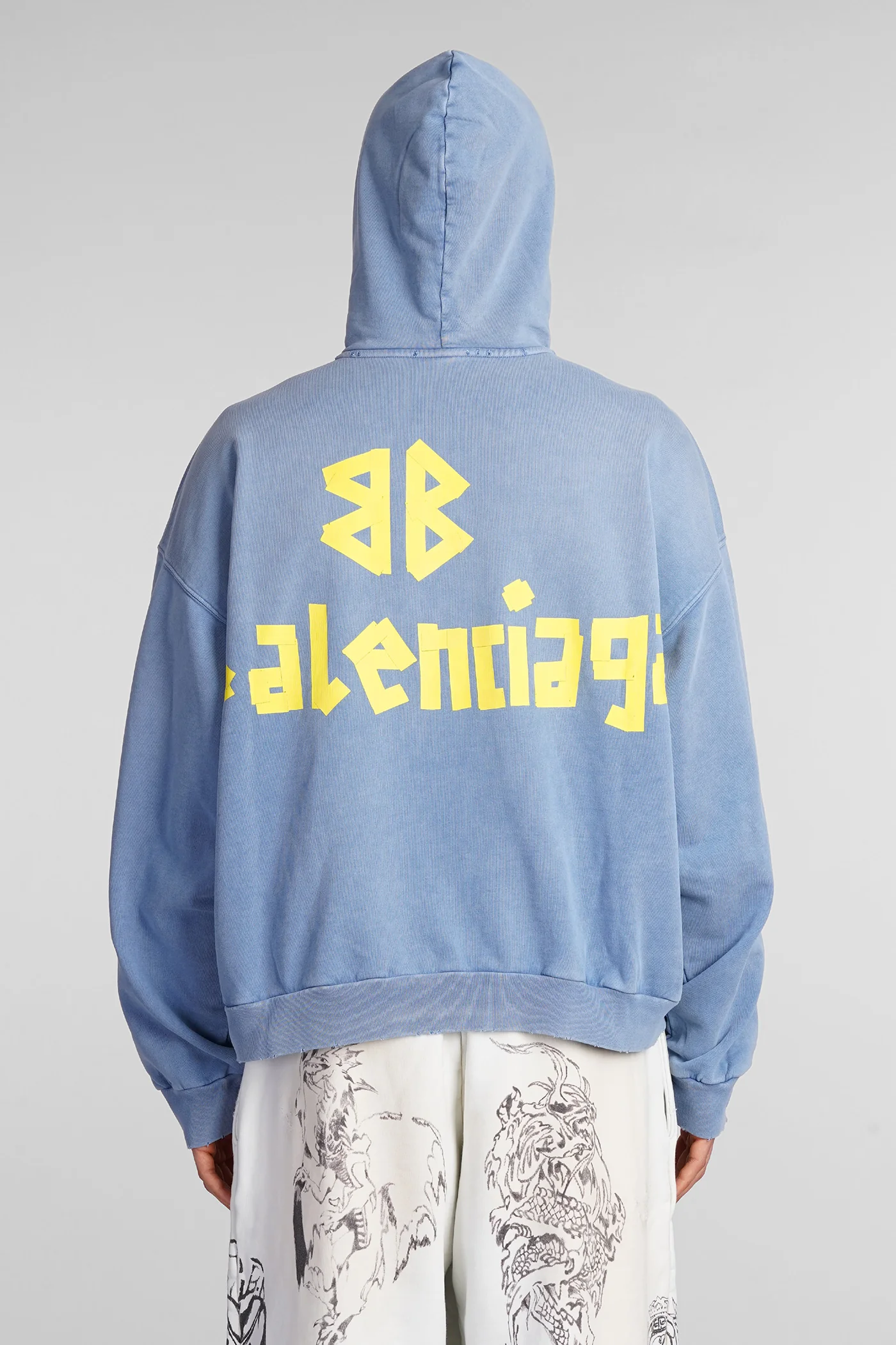 Sweatshirt in cyan cotton - Image 3