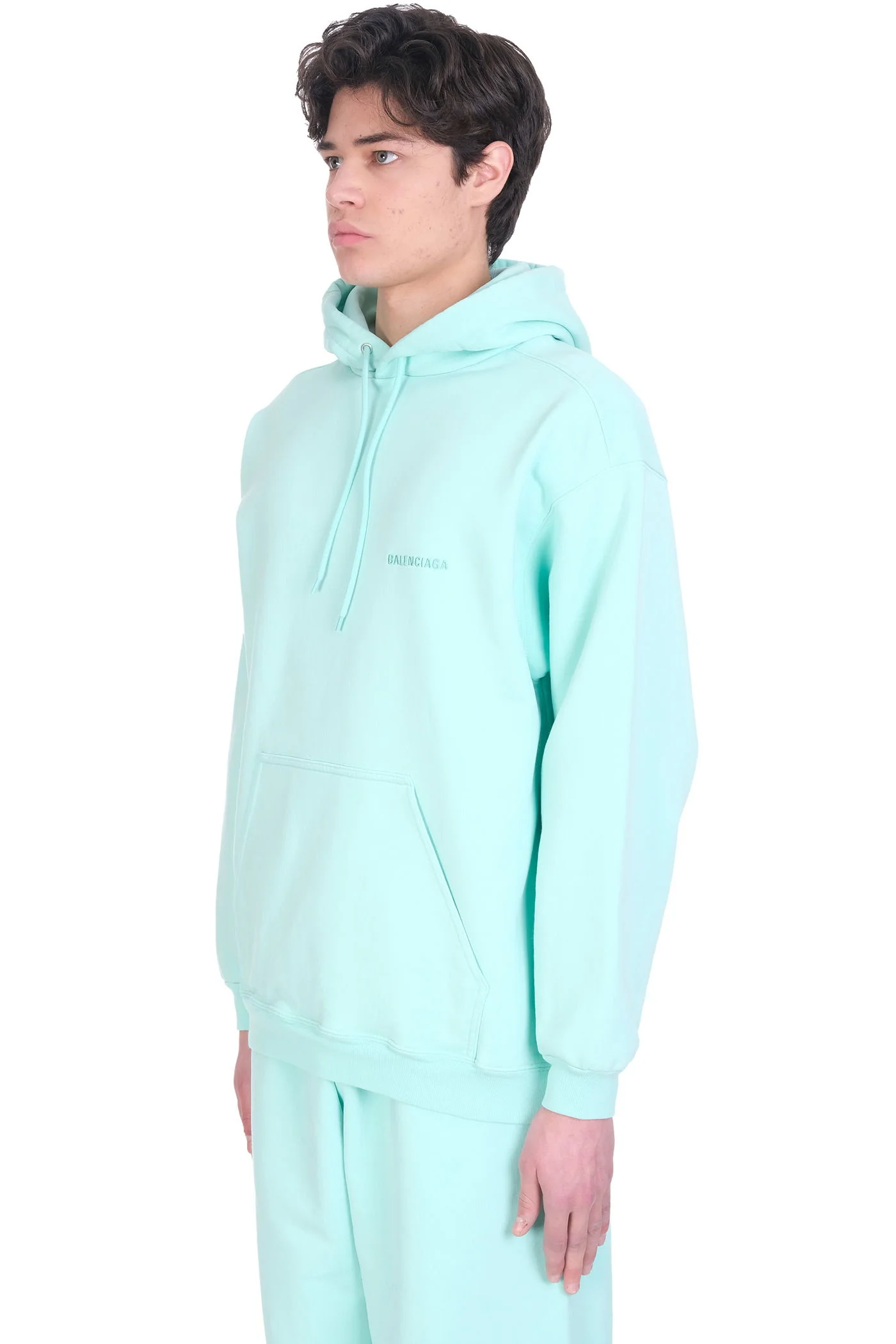 Sweatshirt in green cotton - Image 4