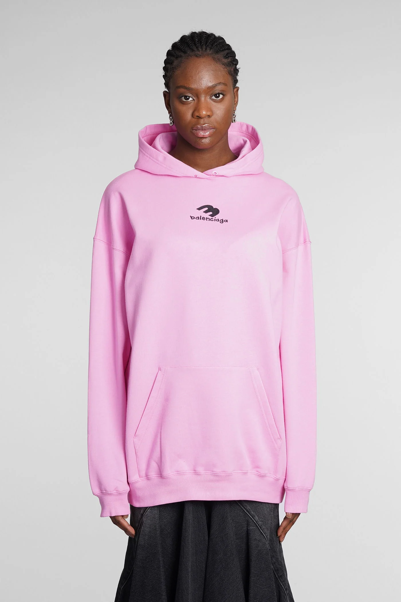 Sweatshirt in rose-pink cotton