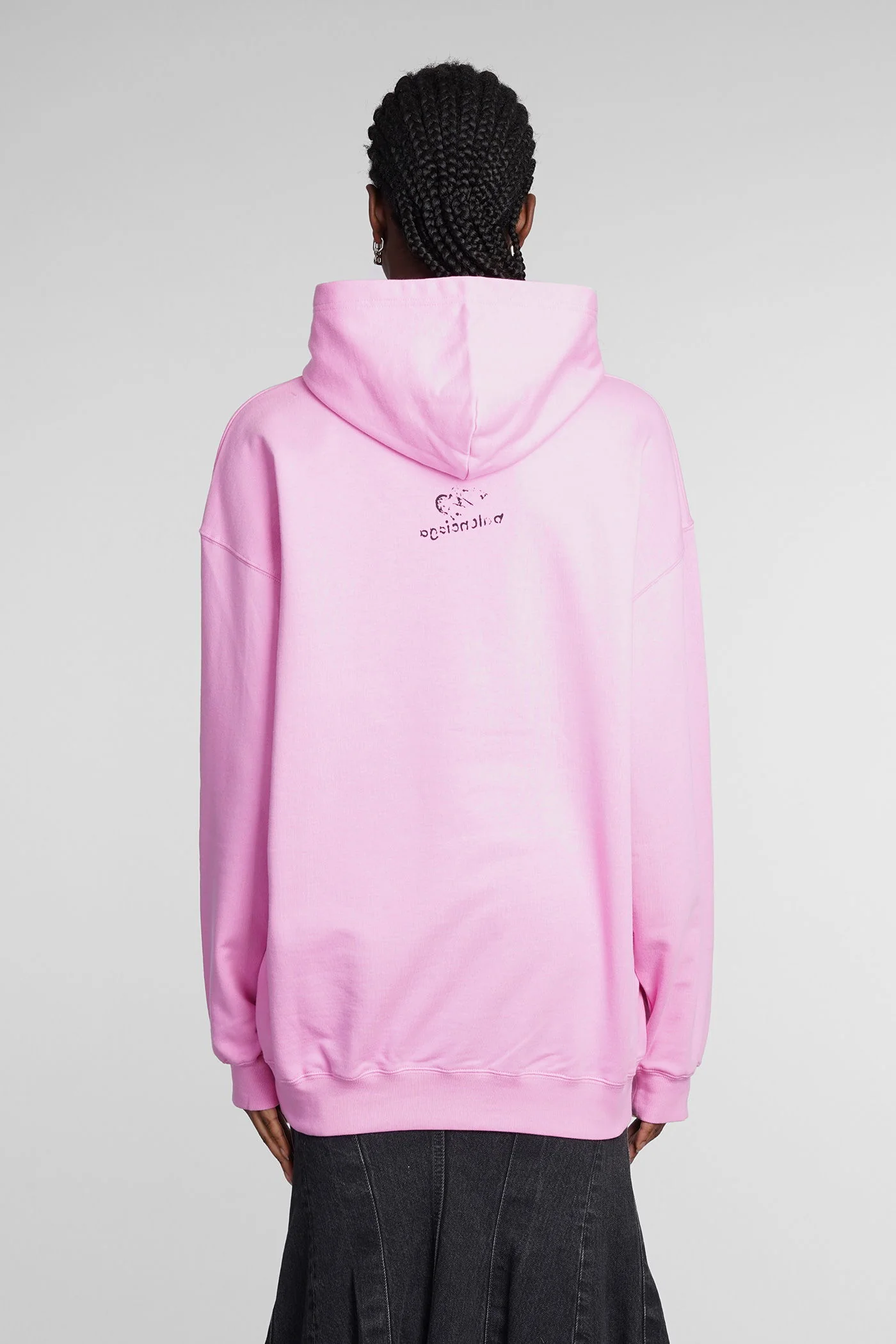 Sweatshirt in rose-pink cotton - Image 3
