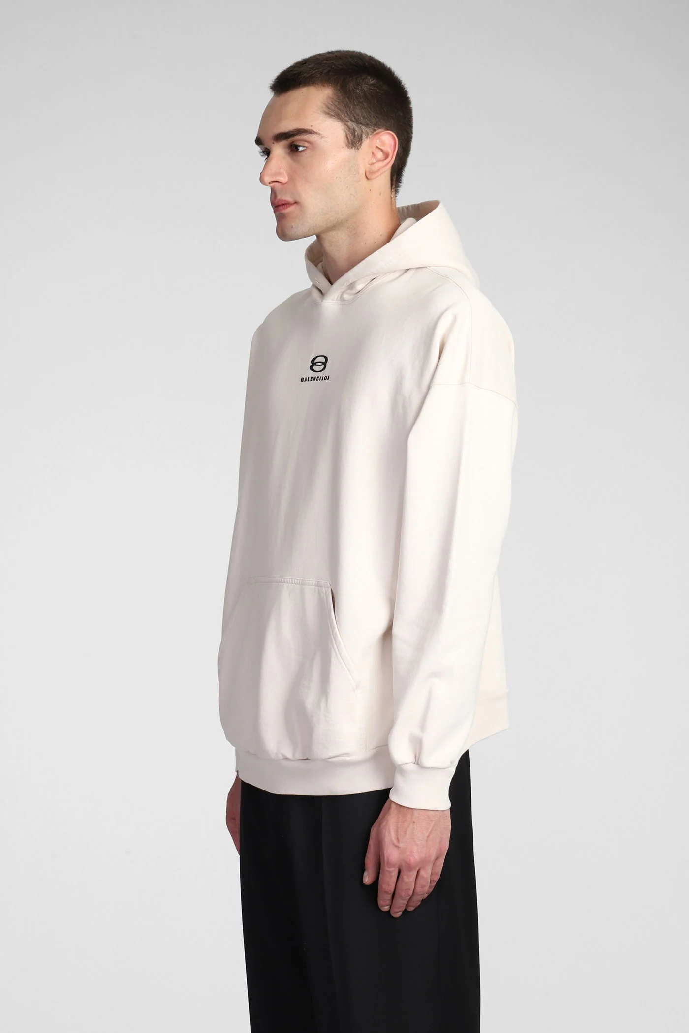 Sweatshirt in white cotton - Image 4