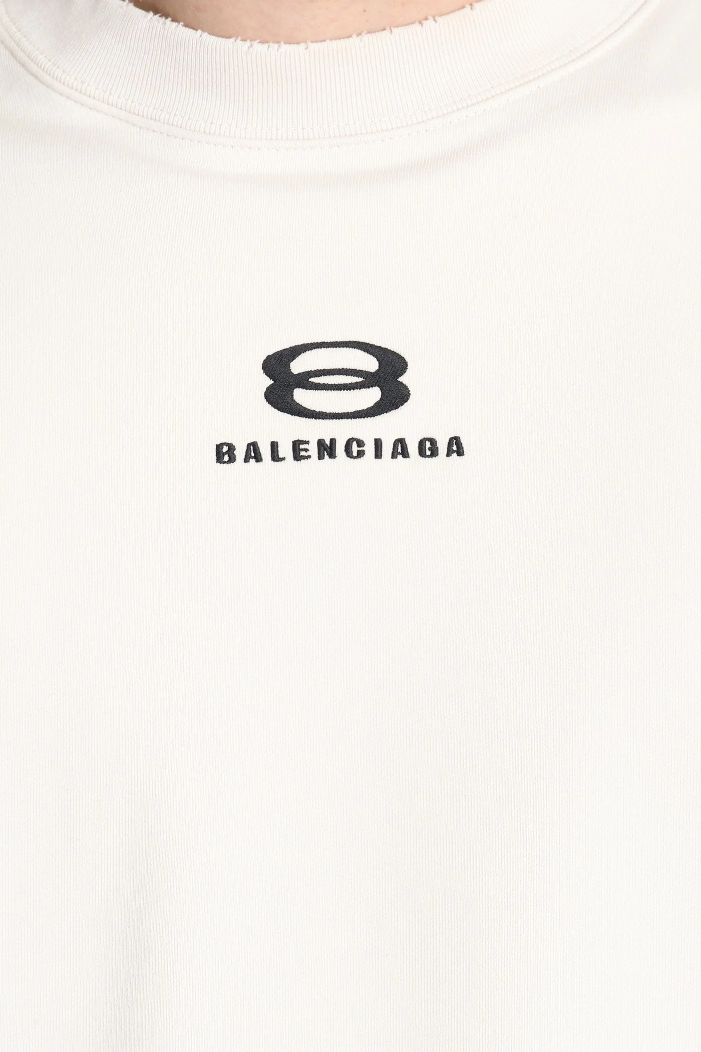Sweatshirt in white cotton - Image 5
