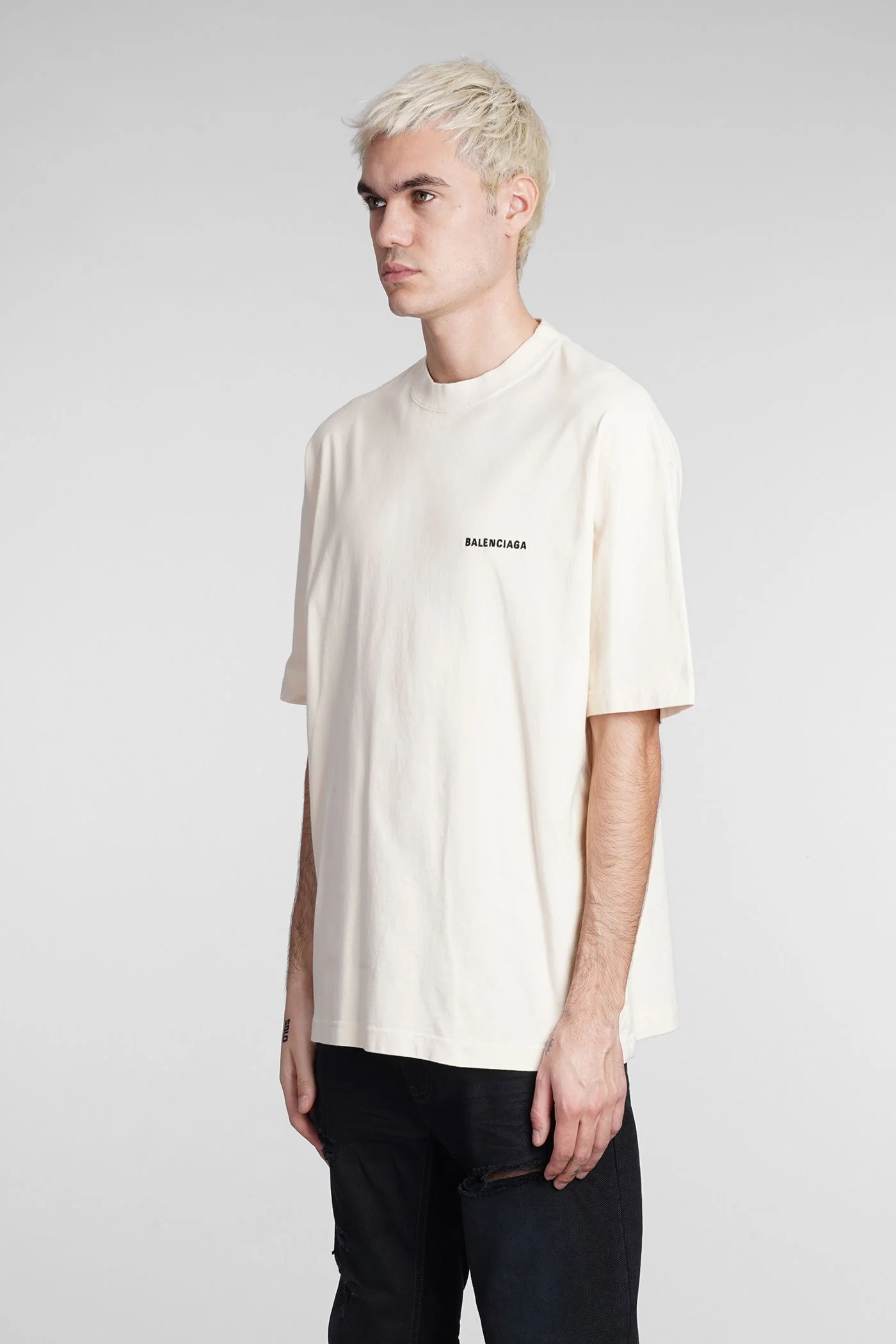 T-Shirt in beige cotton - Image 4