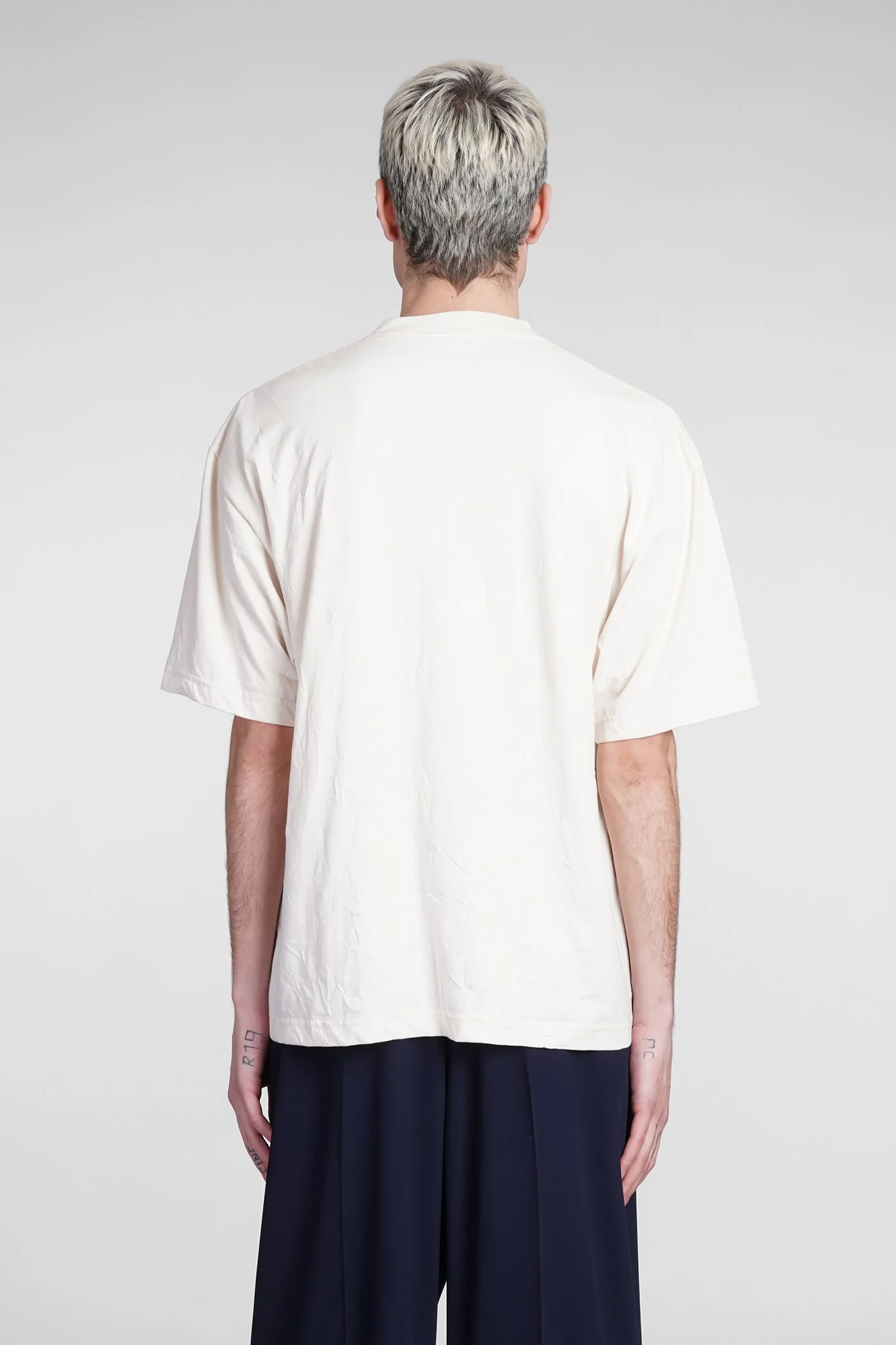 T-Shirt in beige cotton - Image 3