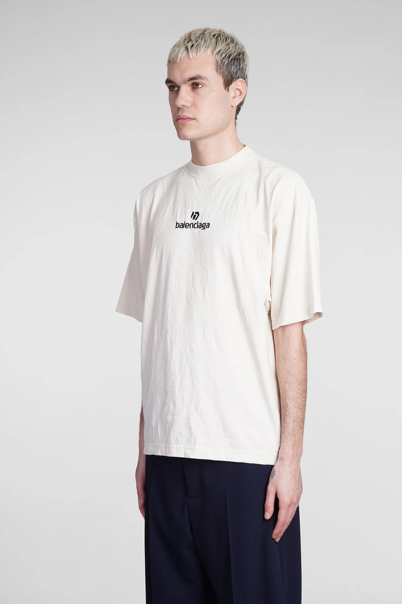 T-Shirt in beige cotton - Image 4