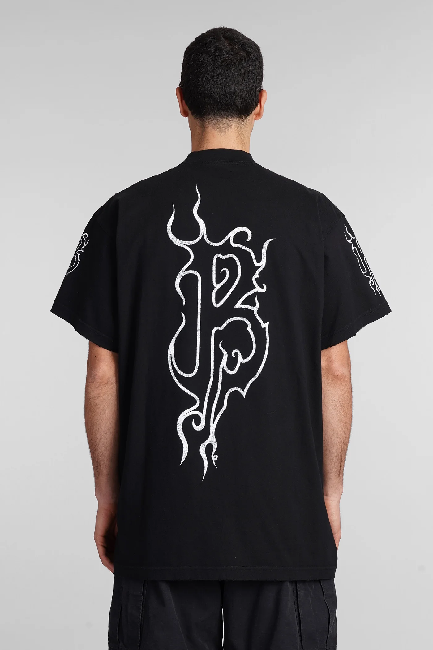 T-Shirt in black cotton - Image 3