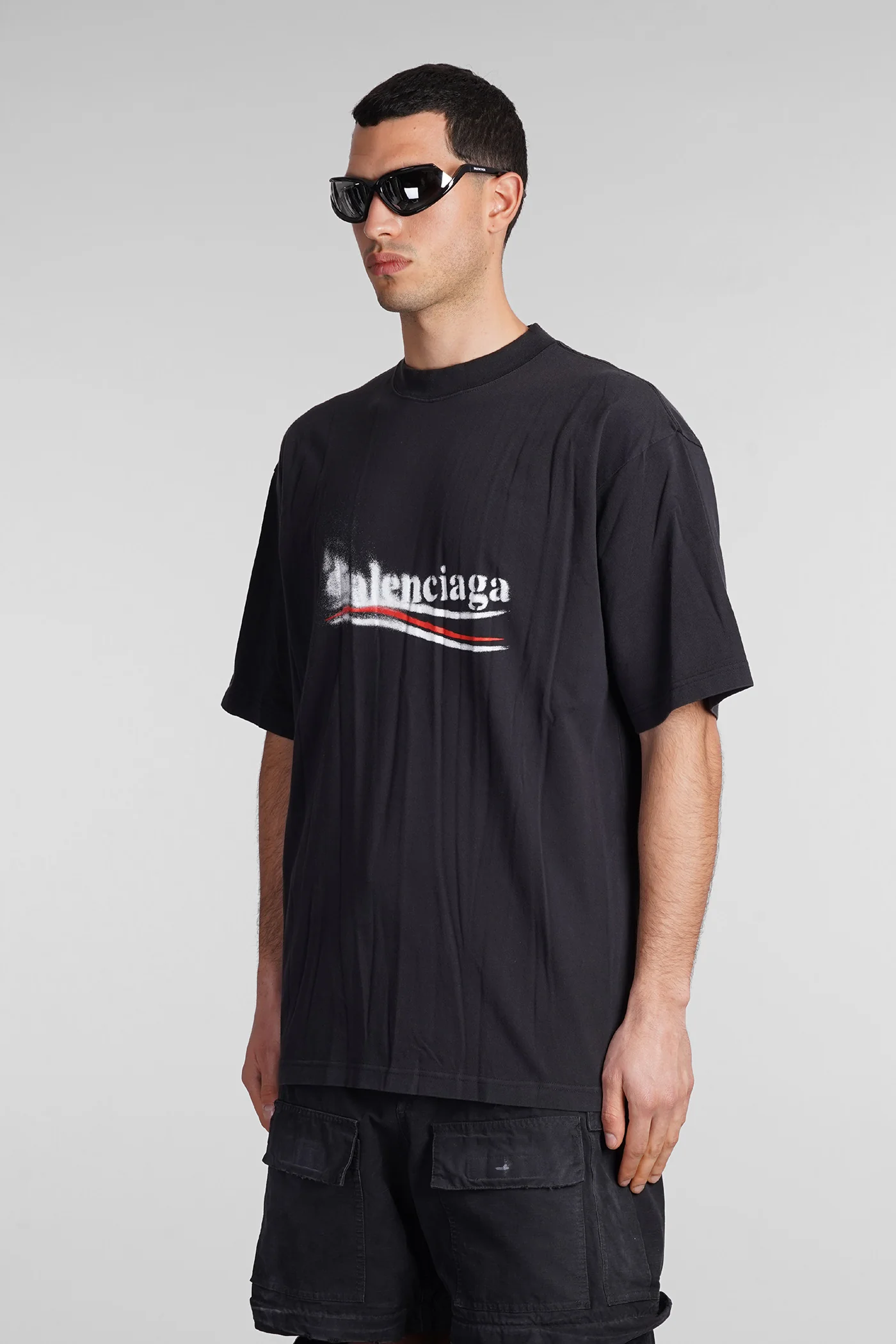 T-Shirt in black cotton - Image 4