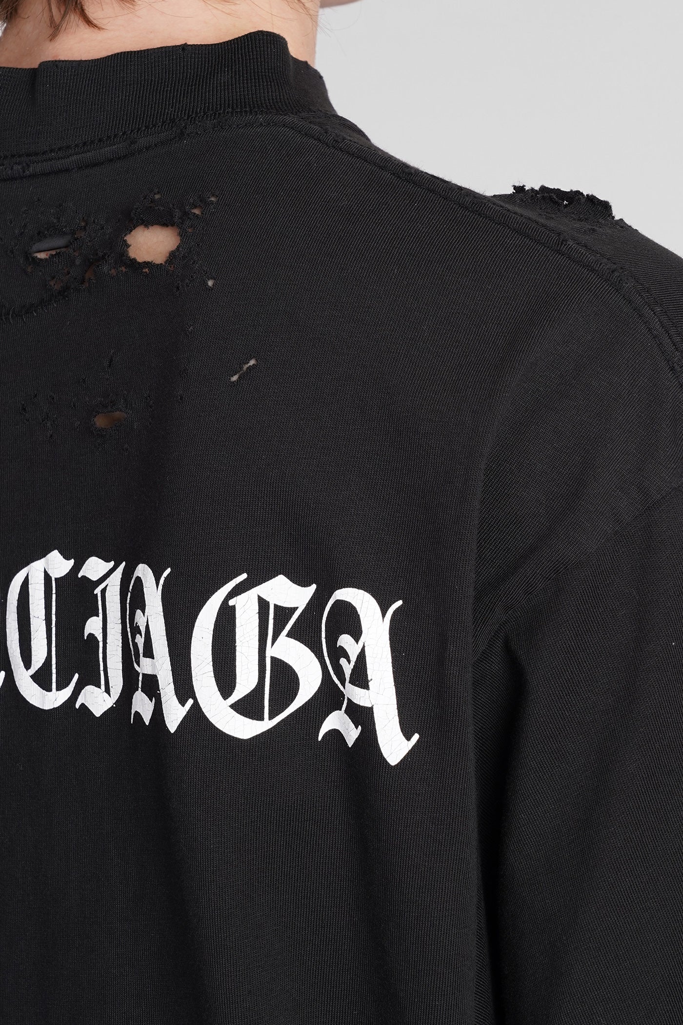 T-Shirt in black cotton - Image 5