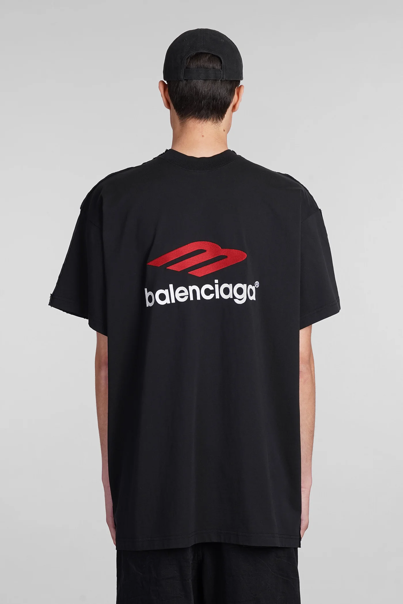 T-Shirt in black cotton - Image 3