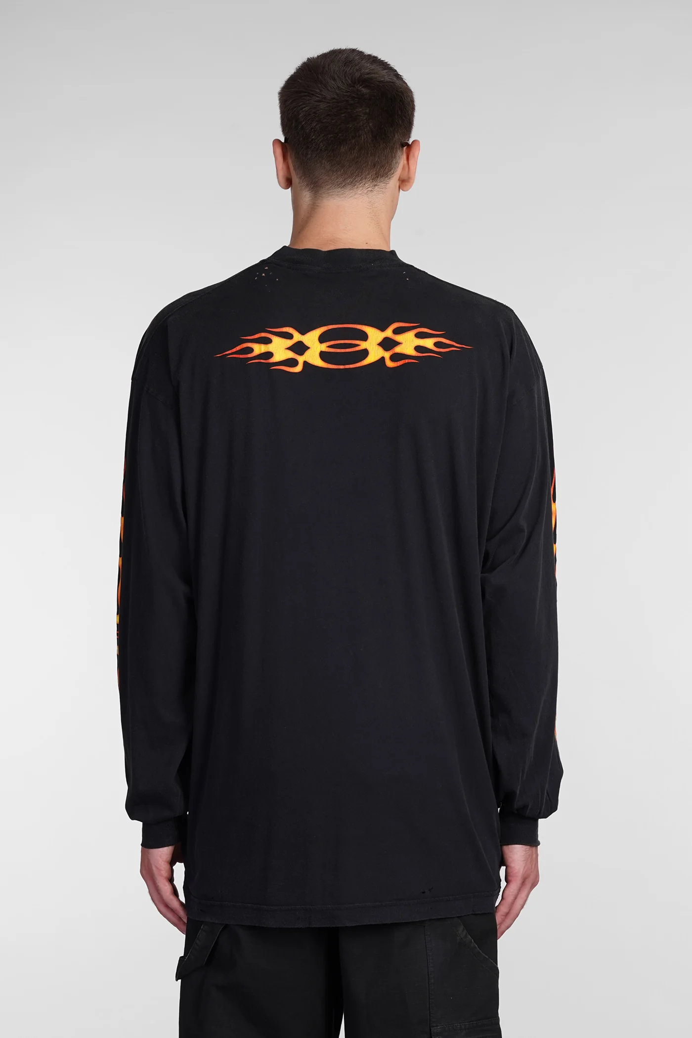 T-Shirt in black cotton - Image 3