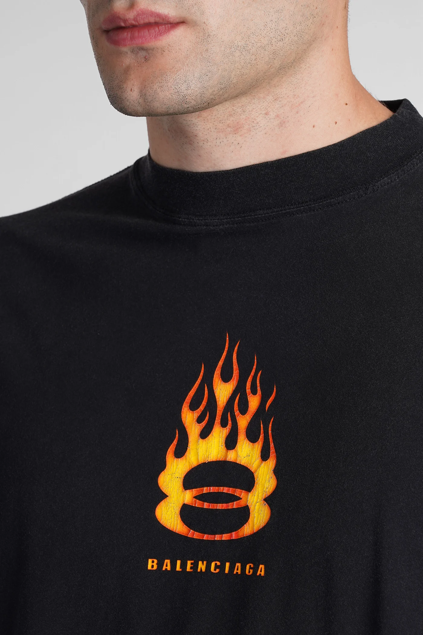 T-Shirt in black cotton - Image 5