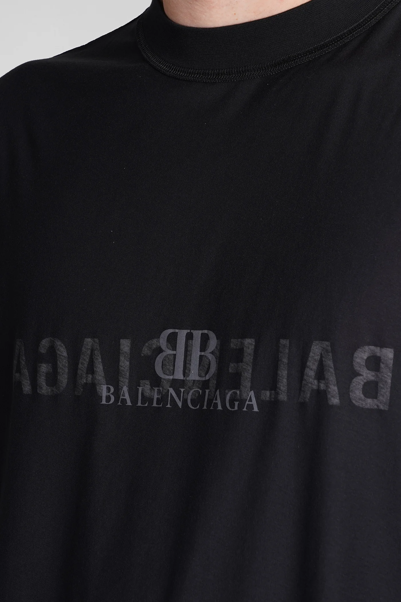 T-Shirt in black cotton - Image 5