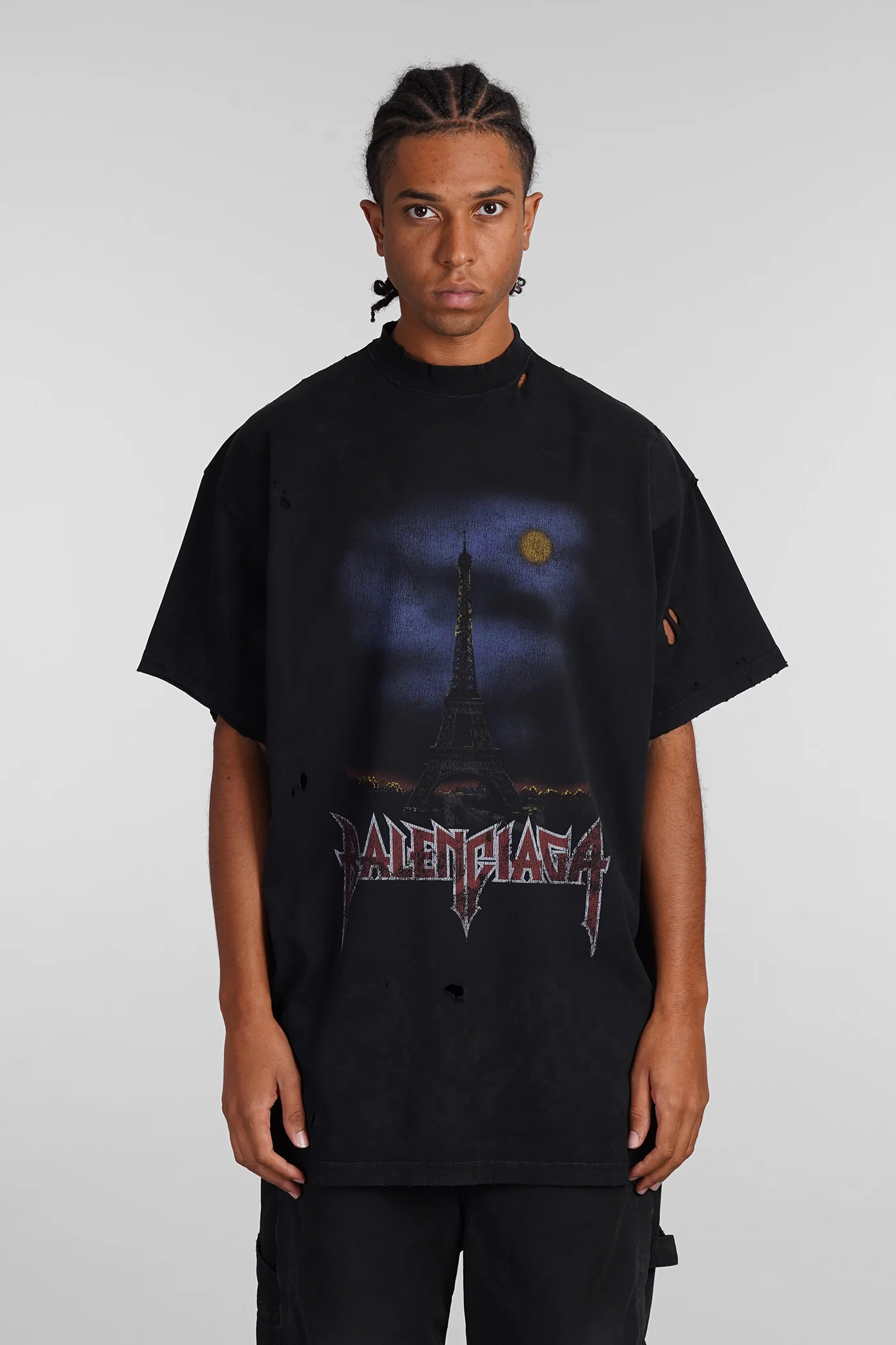 T-Shirt in black cotton