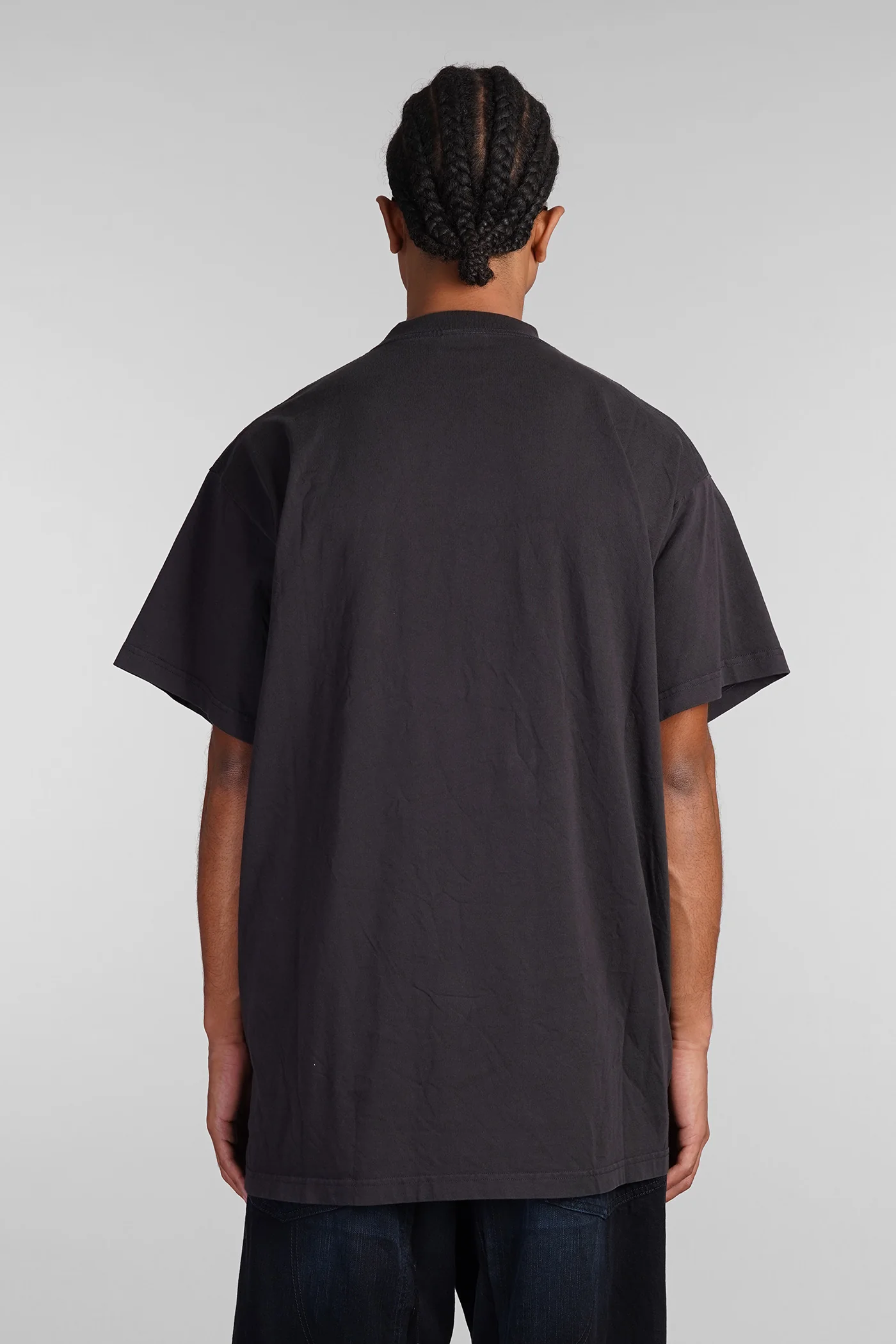 T-Shirt in black cotton - Image 3