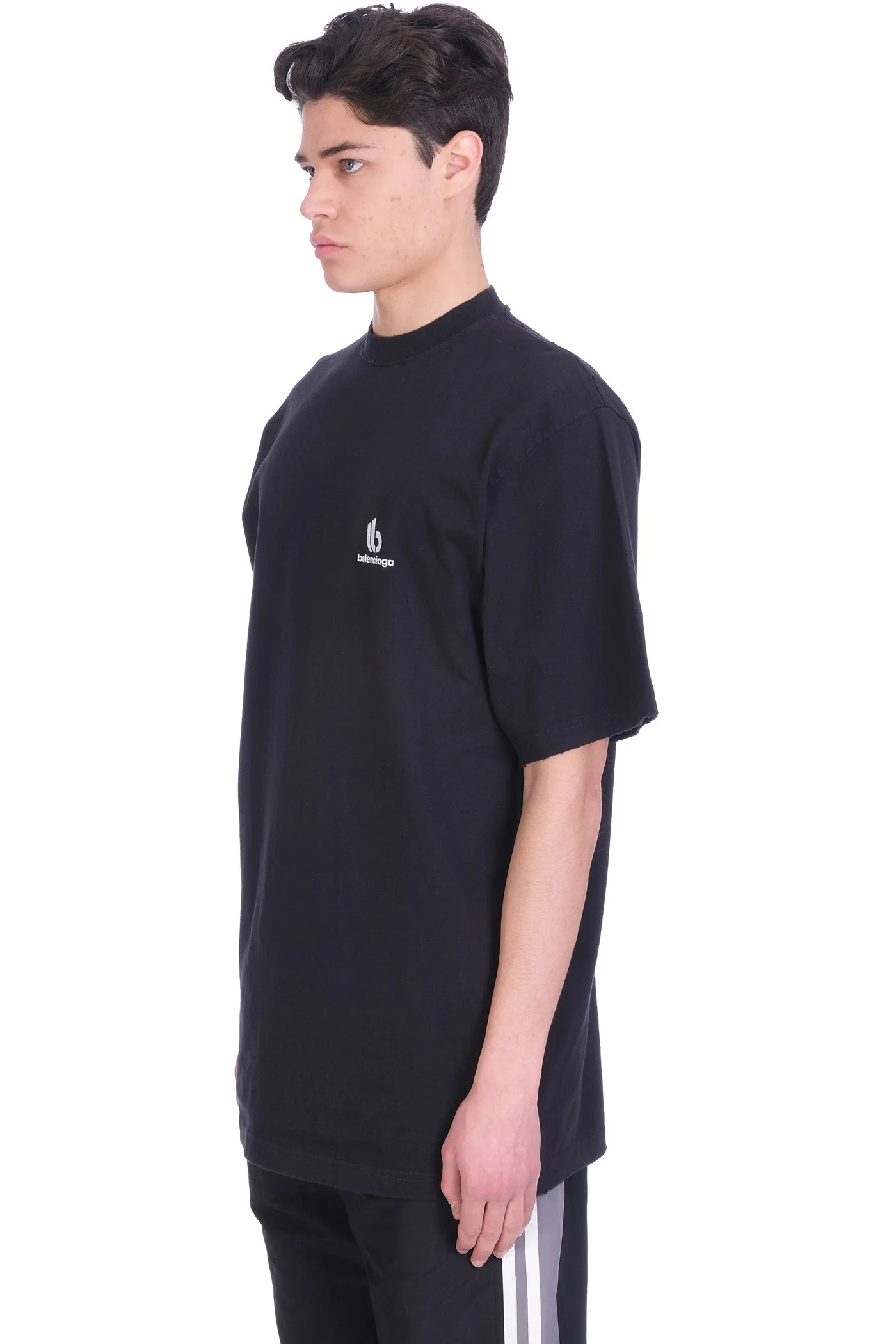 T-Shirt in black cotton - Image 4