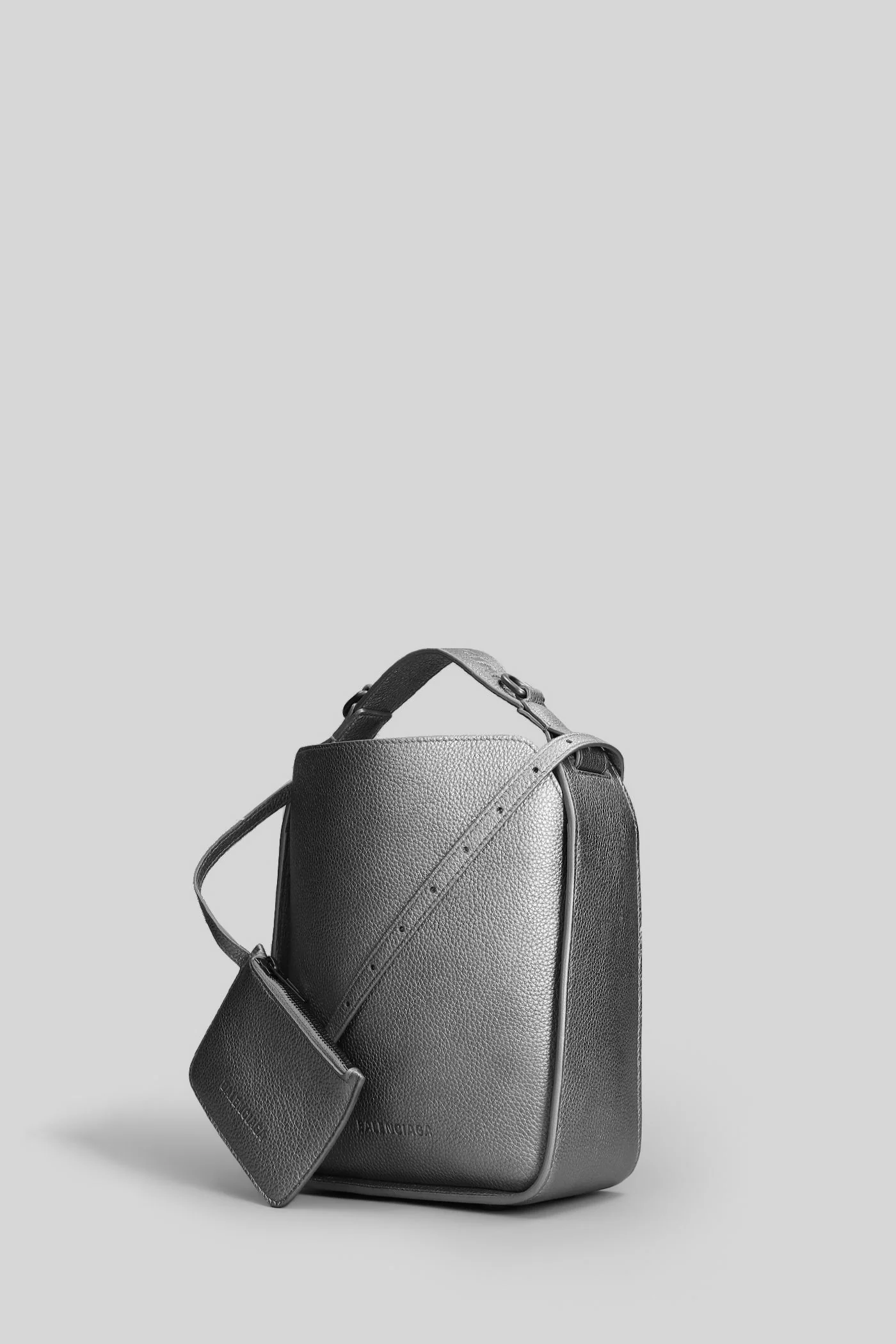 Tote in silver leather - Image 2